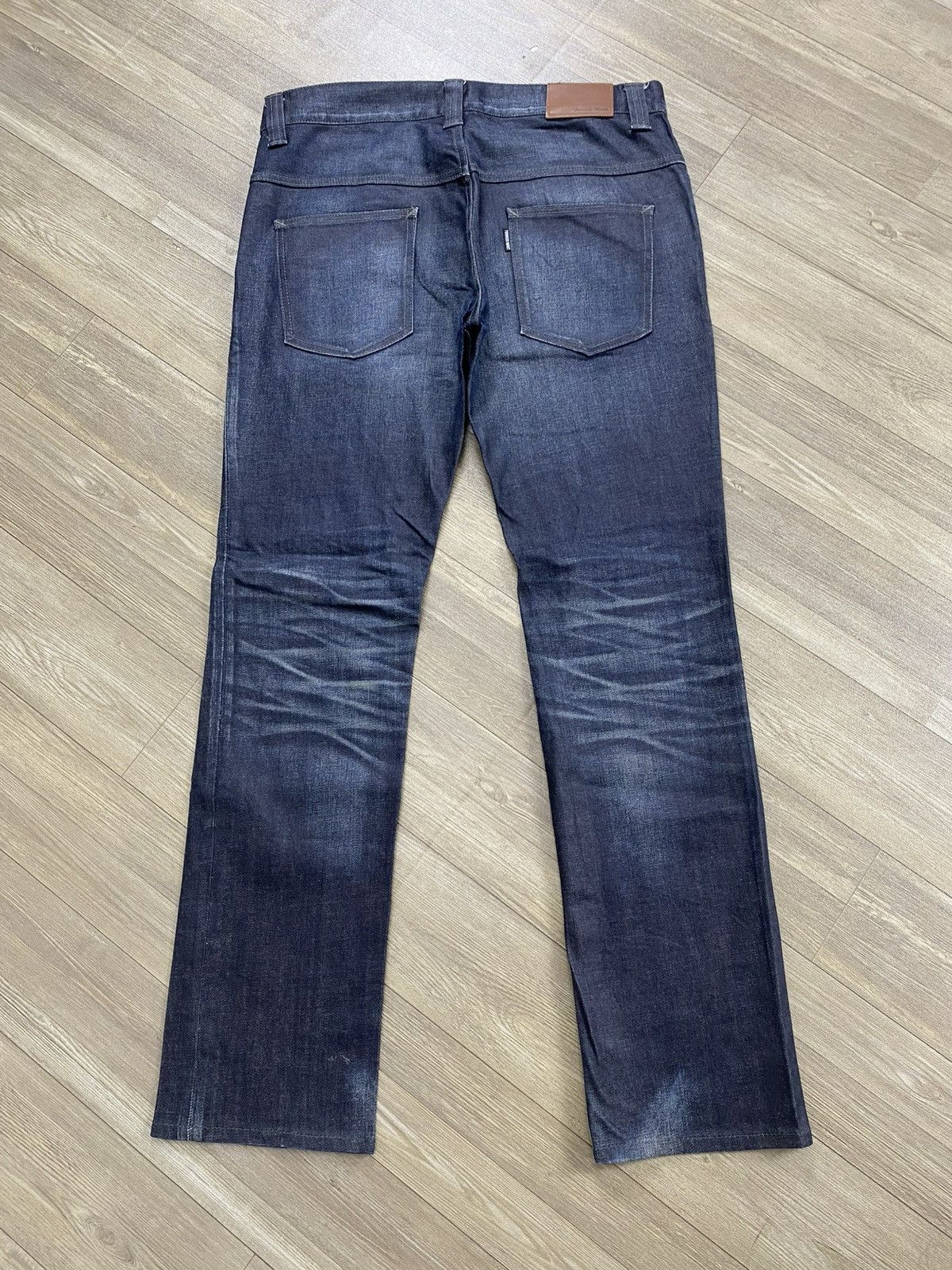 Tornado Mart 2000s Tornado Mart Waxed Clawmark Distressed Flared Jeans Size US 34 / EU 50 - 22 Thumbnail