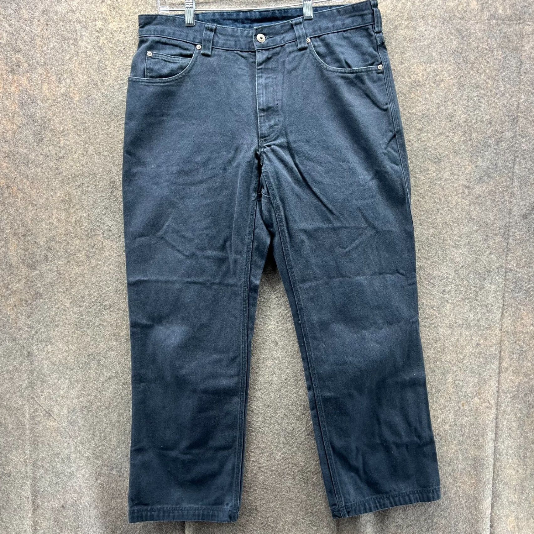 Vintage VINTAGE Duluth Jeans Mens 36x32 Blue Navy Chino Trouser Cotton Preppy Straight Baggy Jeans Size US 36 / EU 52 - 2 Thumbnail