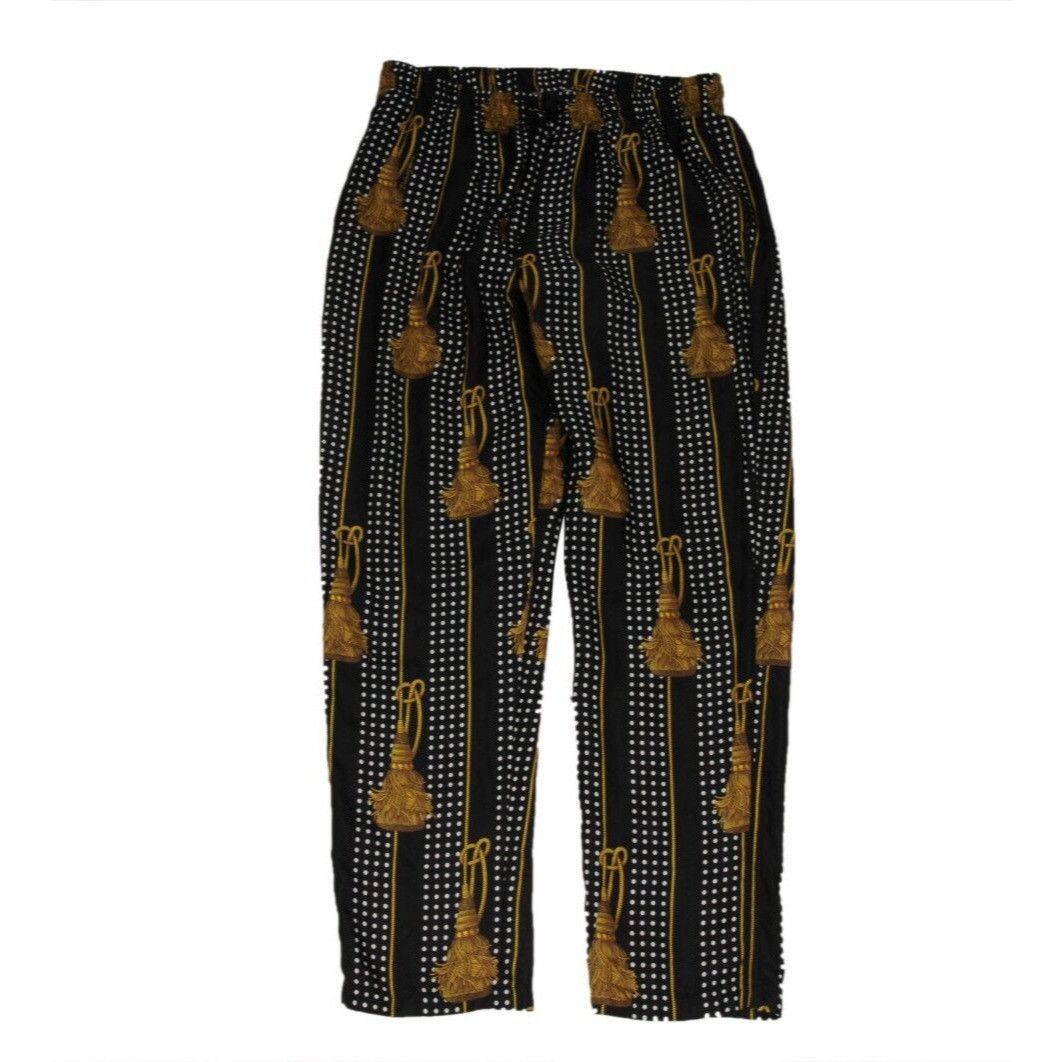 Dolce & Gabbana Tassel Polka Dot Silk Pants Black Size US 34 / EU 50 - 1 Thumbnail