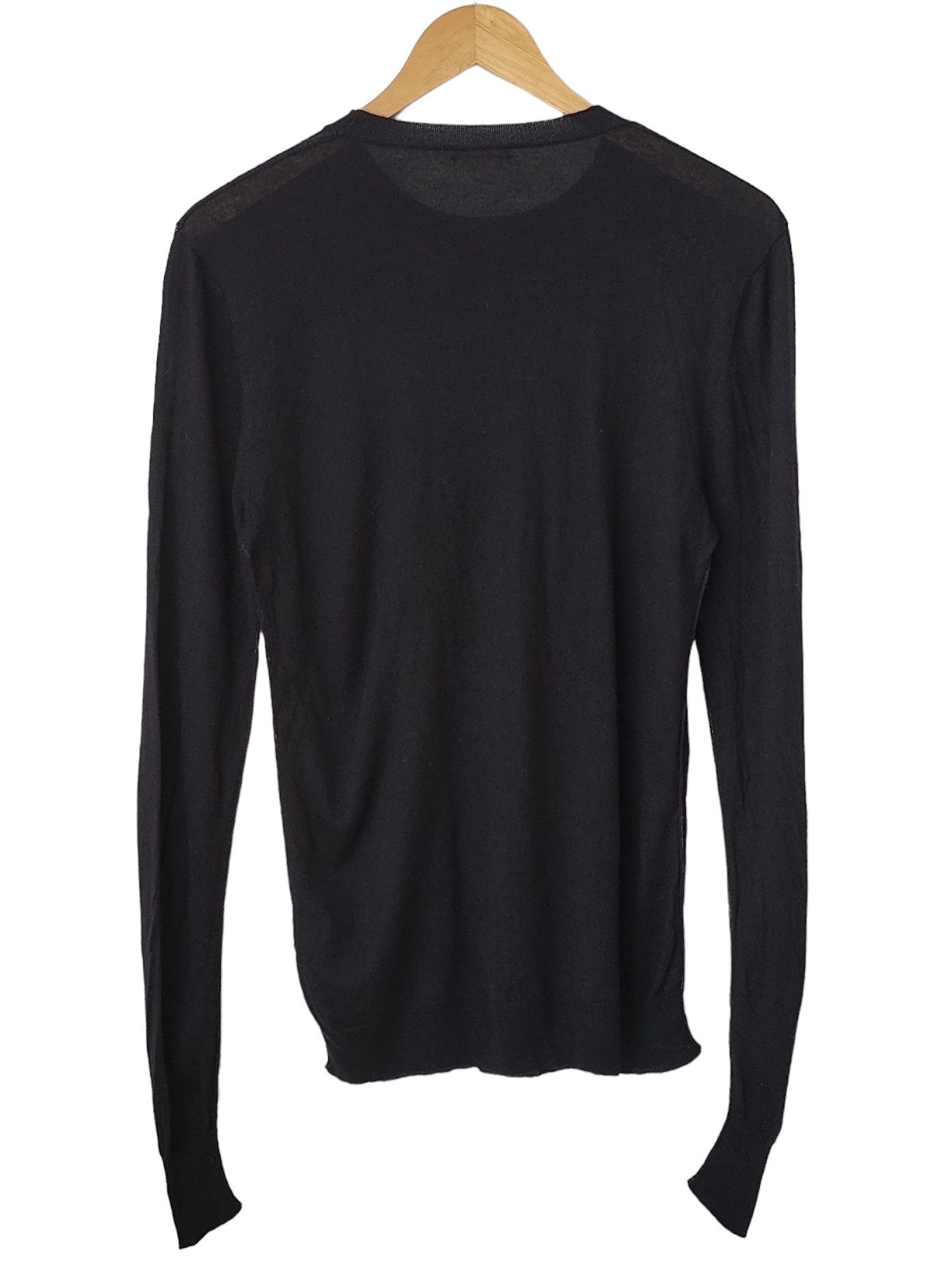 Archival Clothing John Galliano Archival 2011 Black Wool Knitted Sweater Size US S / EU 44-46 / 1 - 6 Thumbnail