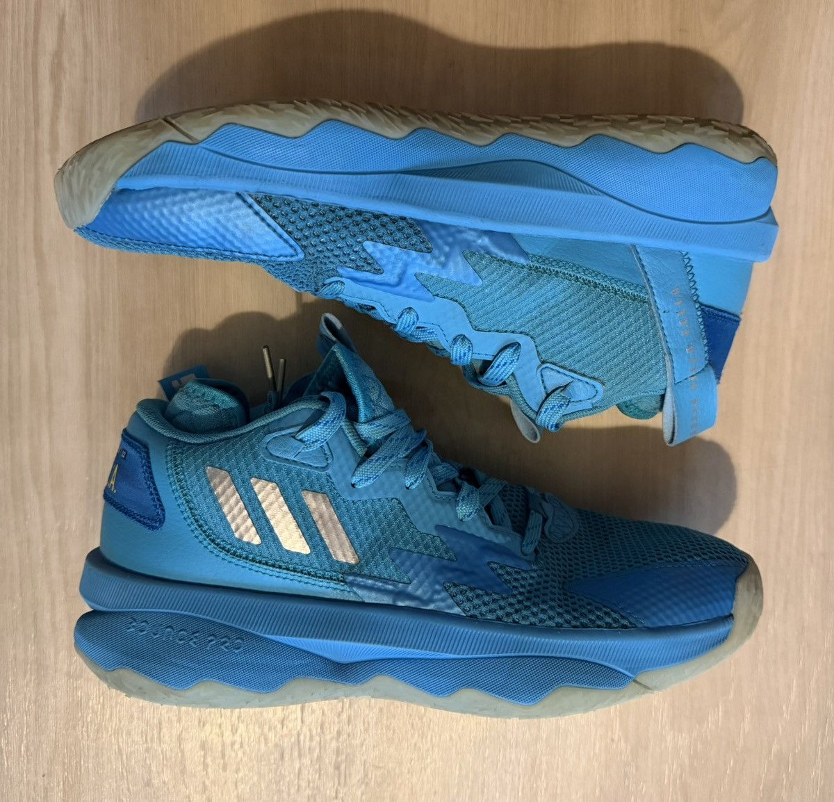 Adidas Adidas Dame 8 Young Dolla Blue Silver Damian Lillard Sz 6 Size US 6 / EU 39 - 1 Thumbnail