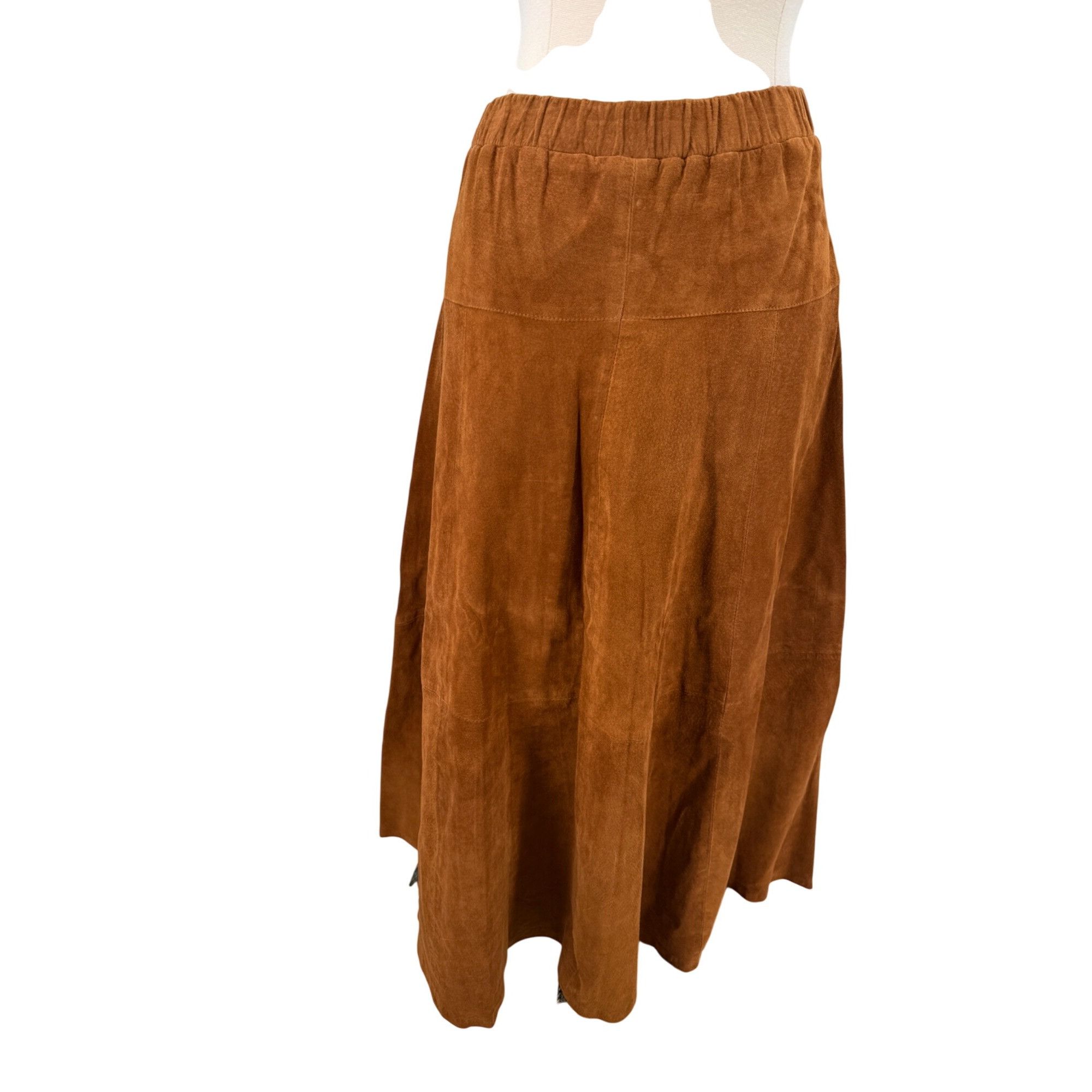 Other Vintage Brown Leopard Print Vest & Suede Skirt Set Button De Size 28" / US 6 / IT 42 - 12 Thumbnail