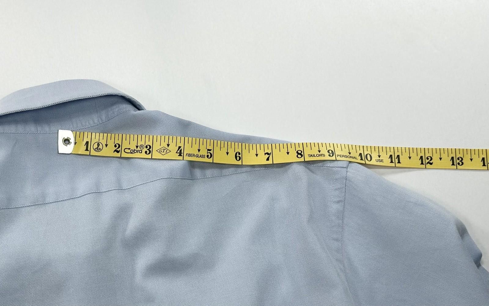 Bloomingdale's Bloomingdales Contemporary Button Up Blue Mens L 16.5-34/35 Size US L / EU 52-54 / 3 - 6 Thumbnail