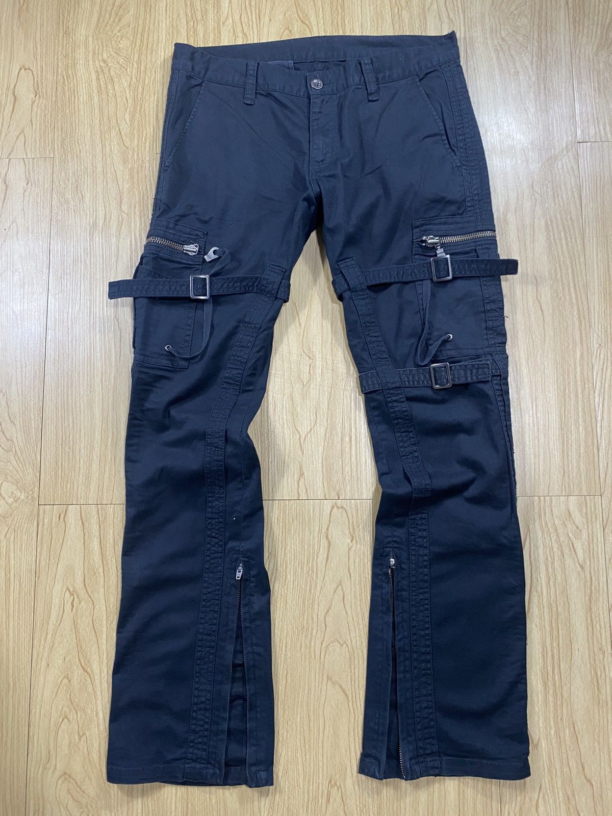 Issey Miyake Crazy Double Edge Bondage Flared Jeans Size US 32 / EU 48 - 1 Thumbnail