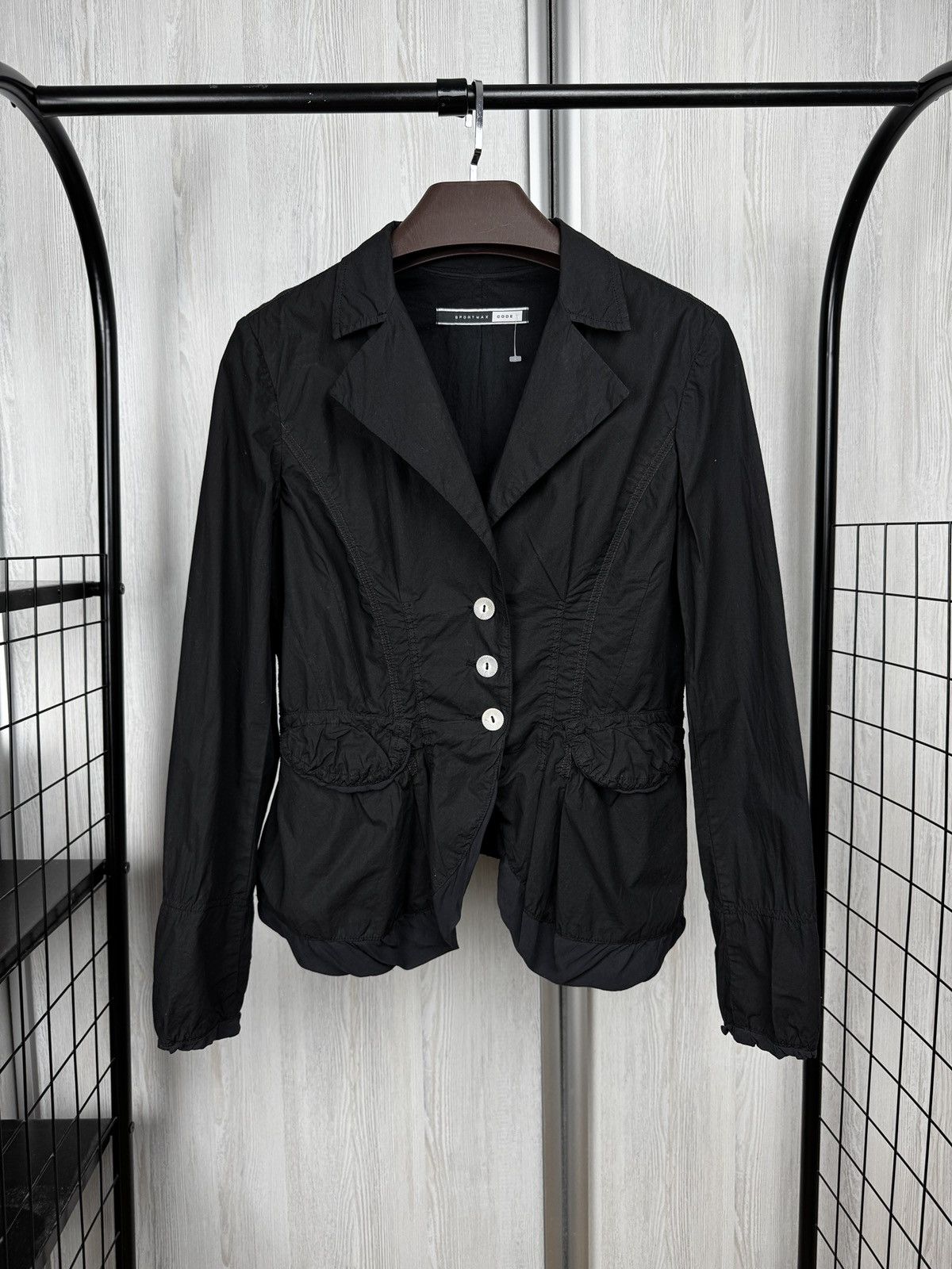 Sportmax Sportmax Code Max Mara black avant garde cotyon silk blazer Size XL / US 12-14 / IT 48-50 - 1 Thumbnail