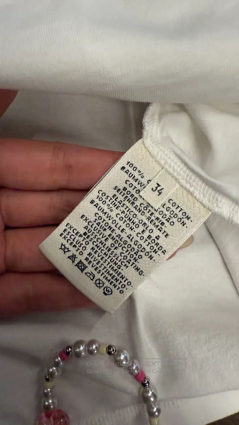Hermes Hermes White Short Sleeve Size XXS / US 00 / IT 34 - 3 Thumbnail