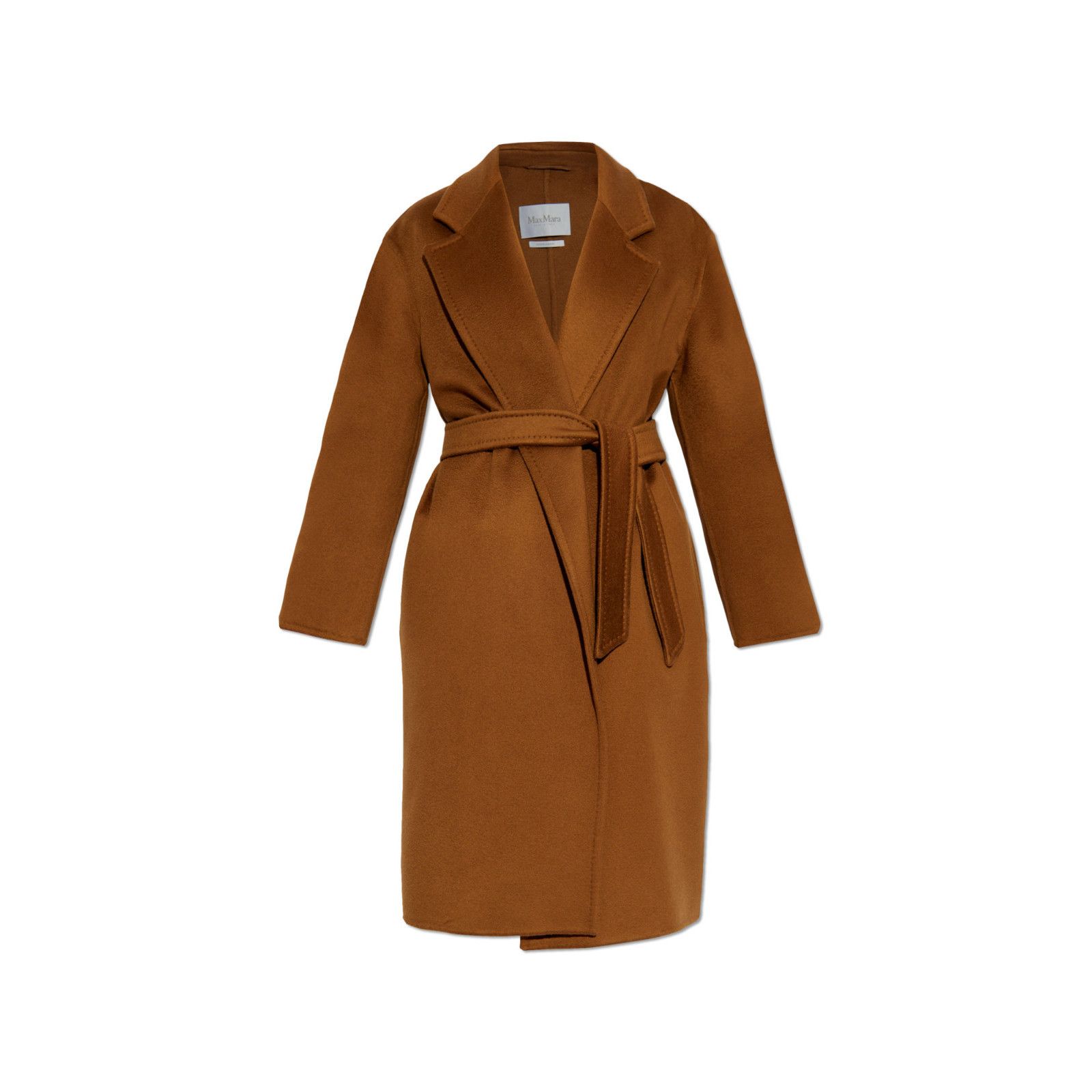 MAX MARA Melinda Brown Cashmere Belted Long Coat New & Authe