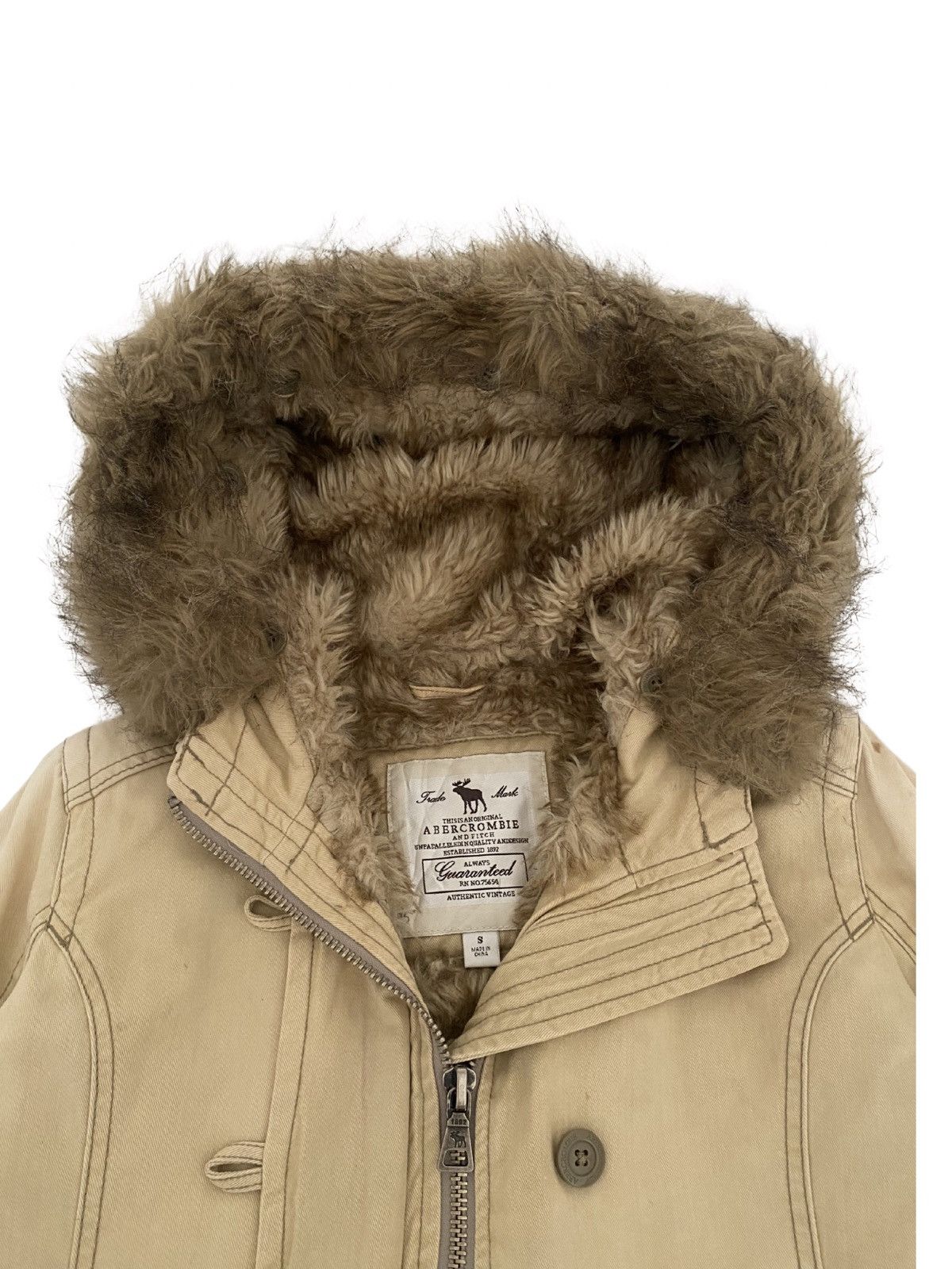 Abercrombie & Fitch Vintage Abercrombie and Fitch Fur Hooded Jacket Size S / US 4 / IT 40 - 5 Thumbnail