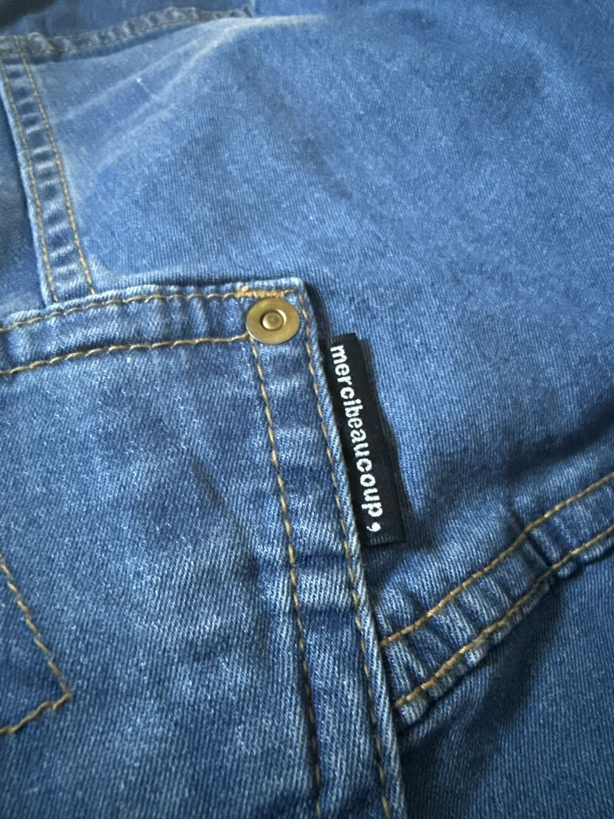 Lee × mercibeaucoup Issey Miyake Mercibeaucop Drop Crotch Multi Paneled Jeans Size US 28 / EU 44 - 17 Thumbnail