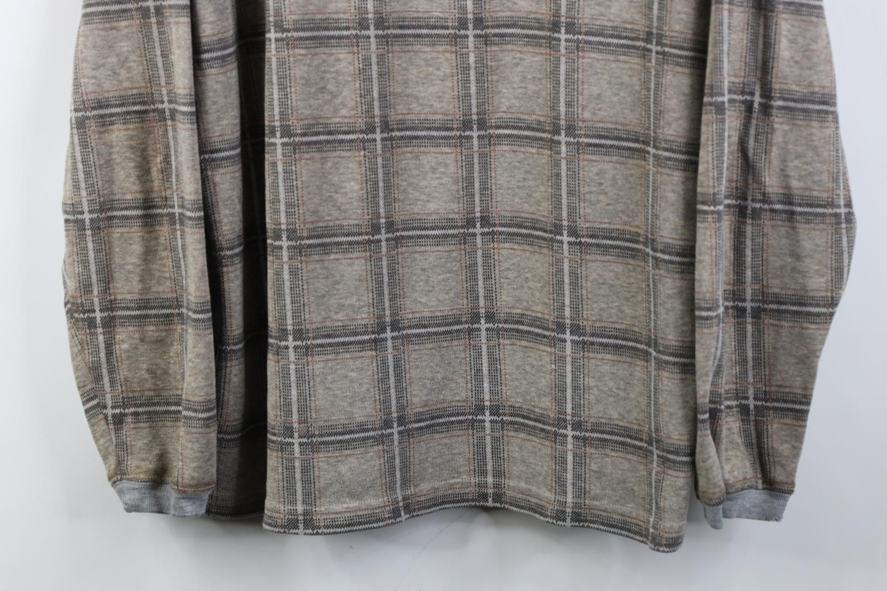 Vintage Vintage 90s Streetwear Long Sleeve Rugby Polo Shirt Plaid Size US L / EU 52-54 / 3 - 3 Thumbnail