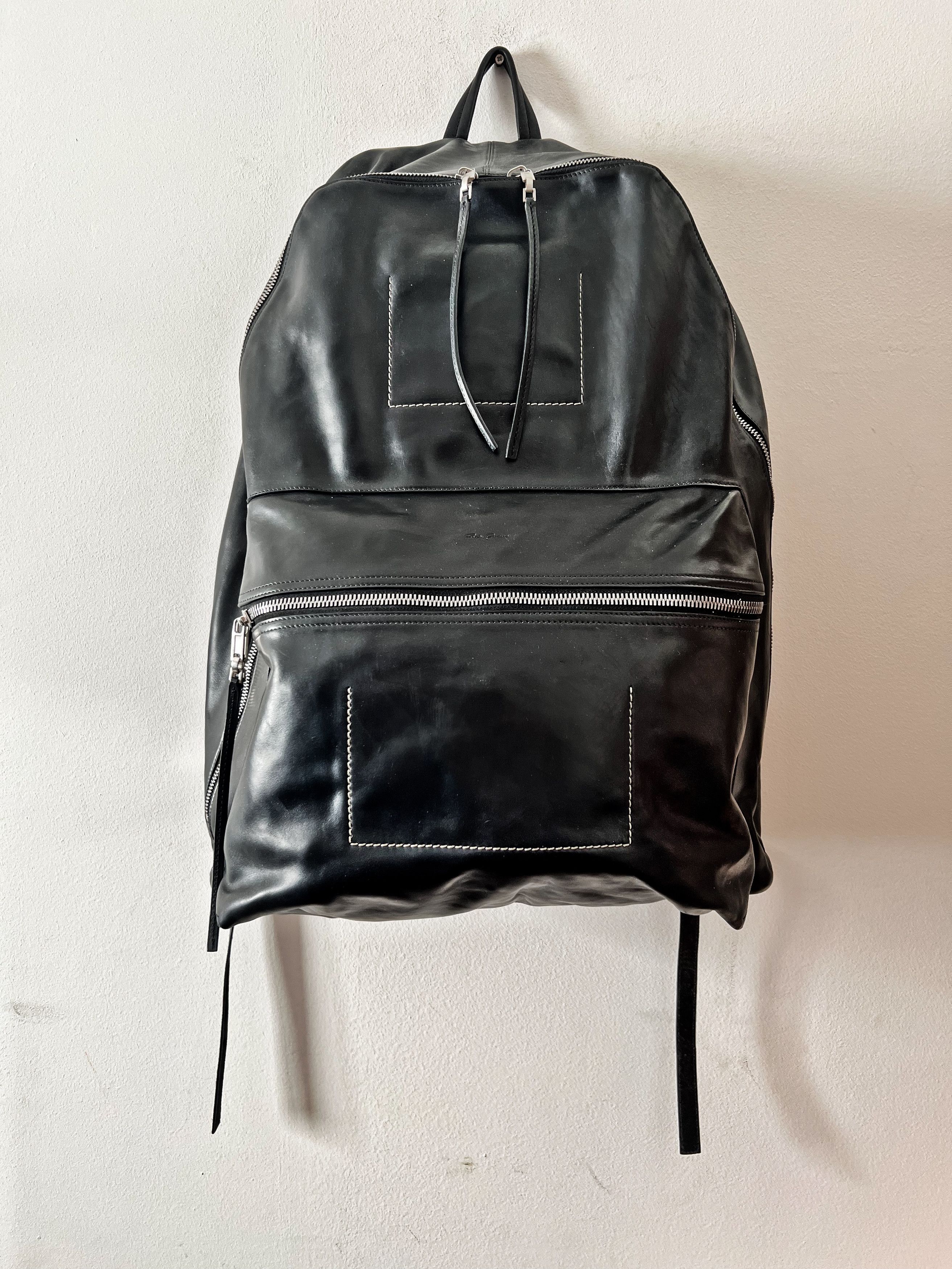 Rick Owens Very Rare Very Big Leather Backpack Size ONE SIZE - 4 Thumbnail