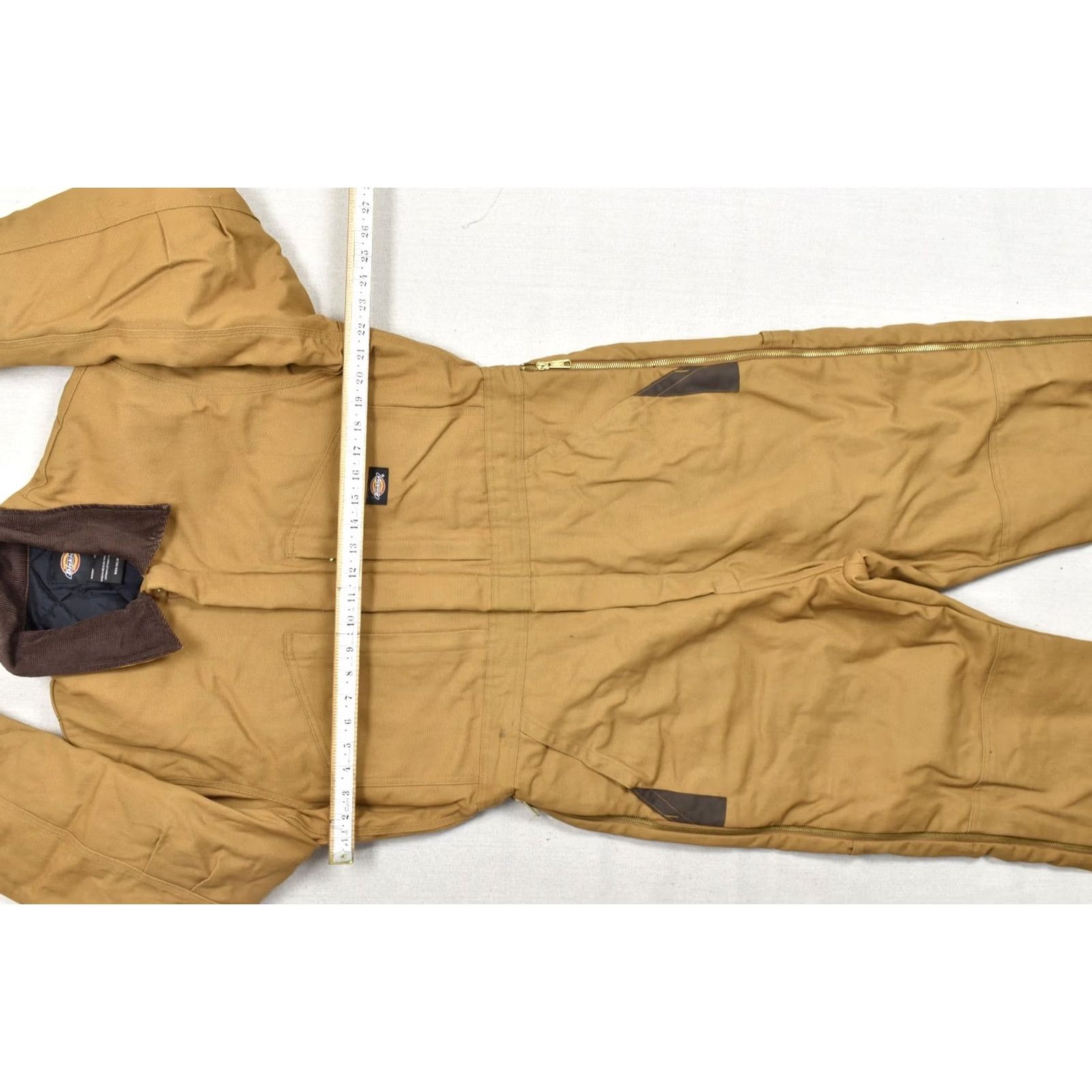 Dickies Dickies Men's Medium Short TV239BD Brown Insulated Duck Canvas Coveralls Zip Leg Jacket Workwear Mens Size US 31 - 8 Thumbnail