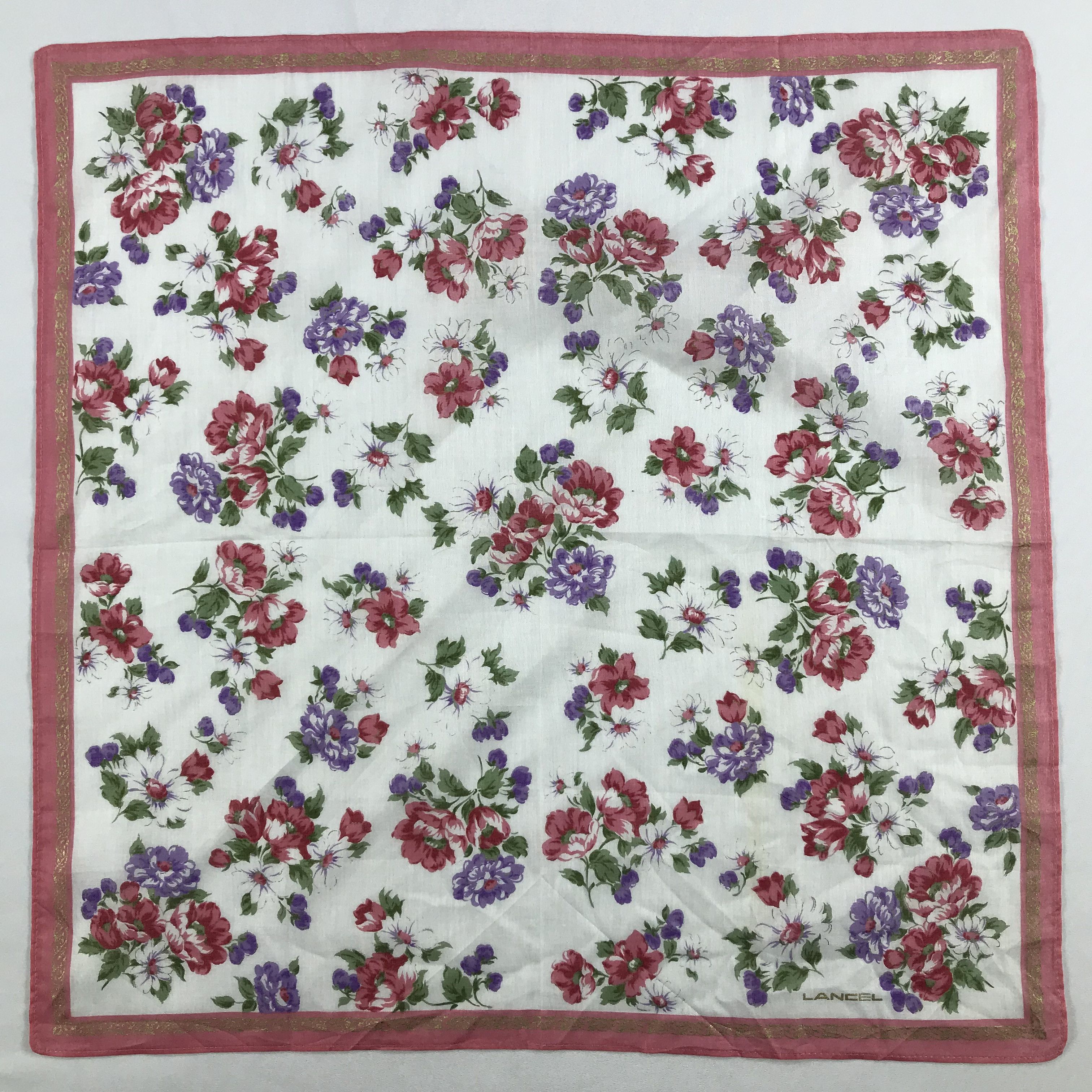 Lancel × Vintage Lancel Bandana / Handkerchief / Neckerchief - S2685 Size ONE SIZE - 1 Thumbnail