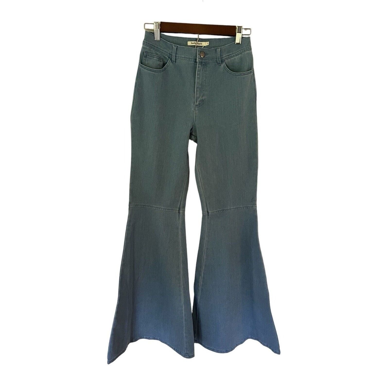 Haute Hippie Haute Hippie High Waist Wide Leg Bell Bottom Jeans Size 4 Size 27" / US 4 / IT 40 - 4 Thumbnail