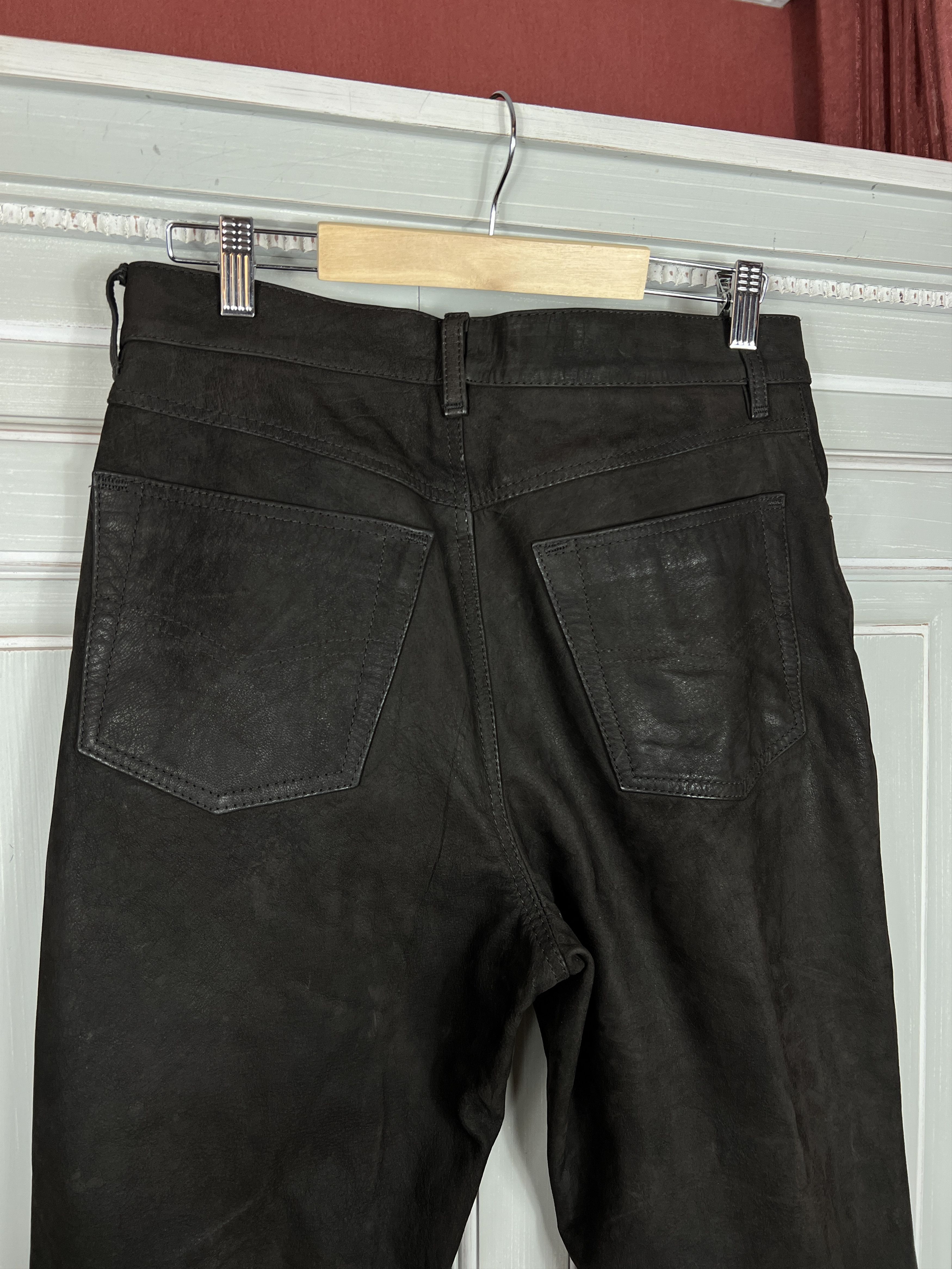 Genuine Leather × Vintage vintage brown leather biker pants Size US 33 - 6 Thumbnail