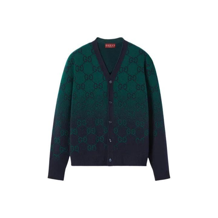 Gucci Gucci Men's V-Neck GG Jacquard Long Sleeve Sweater-2507 Size US L / EU 52-54 / 3 - 6 Thumbnail