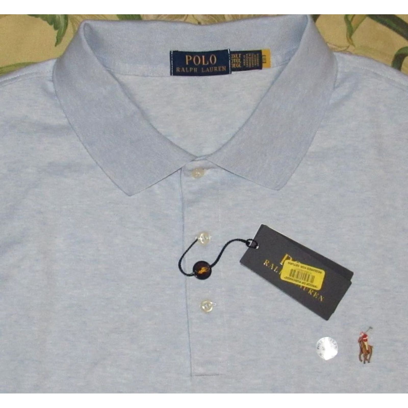 Ralph Lauren Polo RALPH LAUREN Blue Interlock Long Sleeve Shirt 3XLT NWT Shirt Men 3XLT Blue Modern Era Polo Ralph Lauren Mens Shirts Size US XXL / EU 58 / 5 - 2 Thumbnail