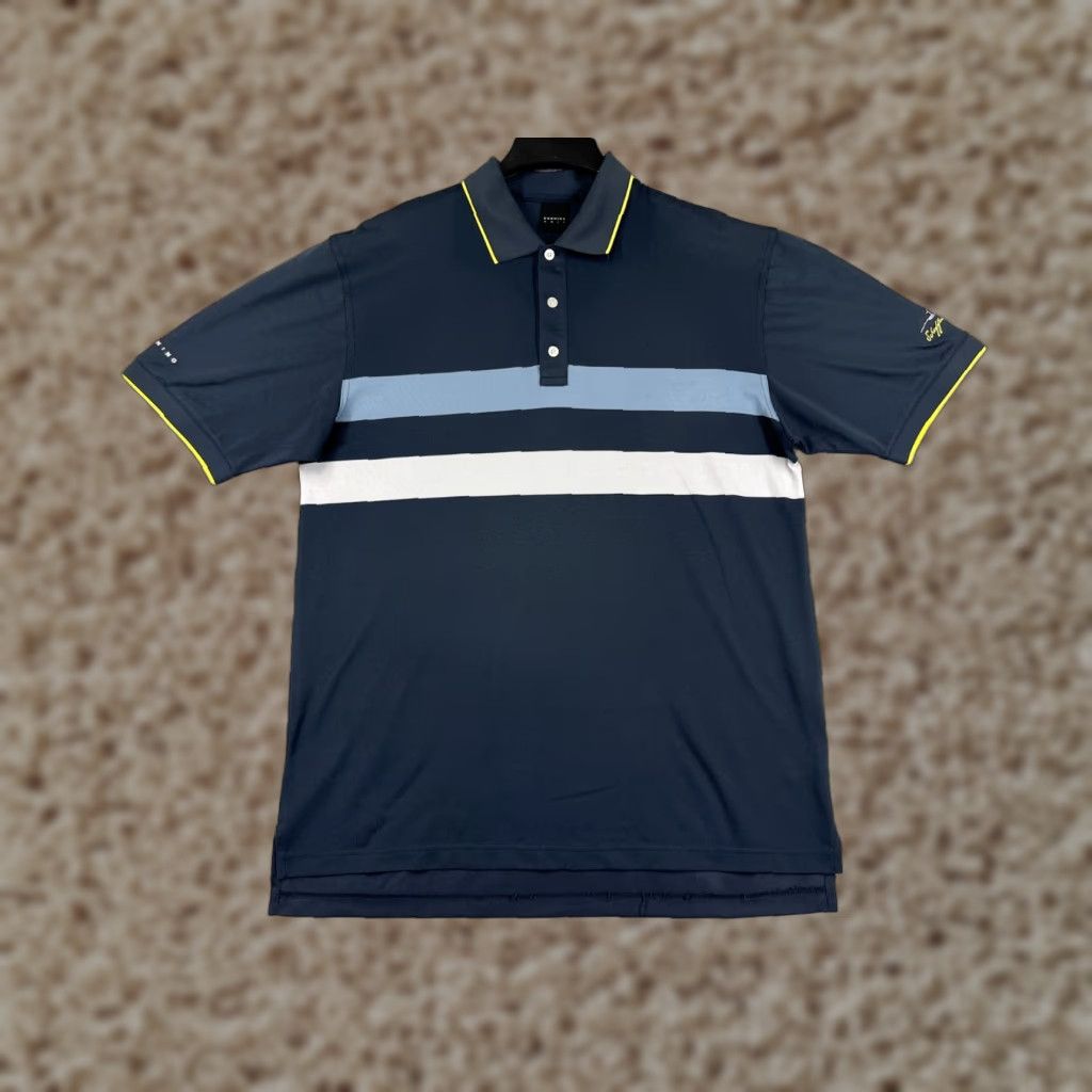 Vintage Dunning Polo Shirt Mens XL Striped Blue Lightweight Golf Volleyball Outdoor Sports Shirt Size US XL / EU 56 / 4 - 1 Thumbnail