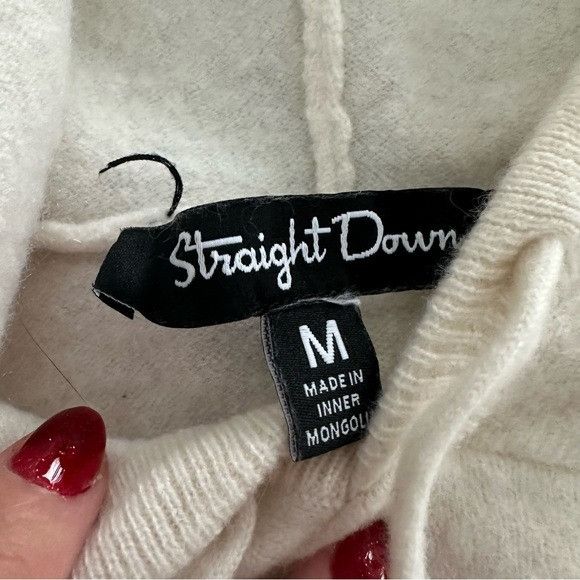 Other Straight Down Cashmere & Merino Wool Cream Hooded Sweater Size M / US 6-8 / IT 42-44 - 4 Thumbnail