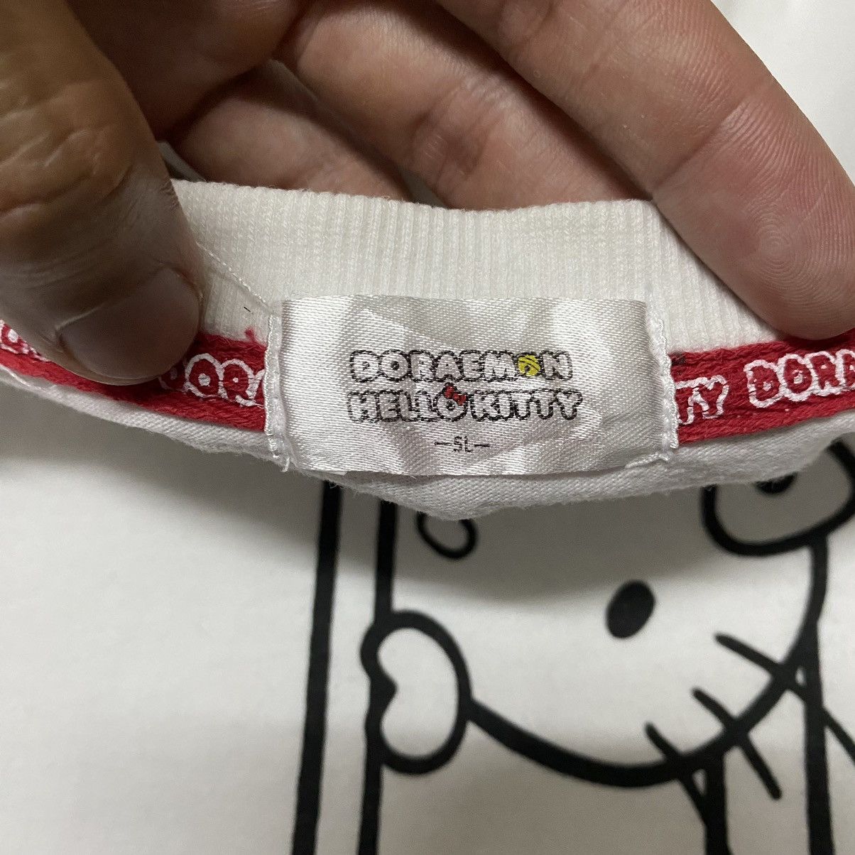 Anime × Cartoon Network × Vintage RARE💥 DORAEMON x HELLO KITTY CARTOON T SHIRT SANRIO Size US XL / EU 56 / 4 - 3 Thumbnail