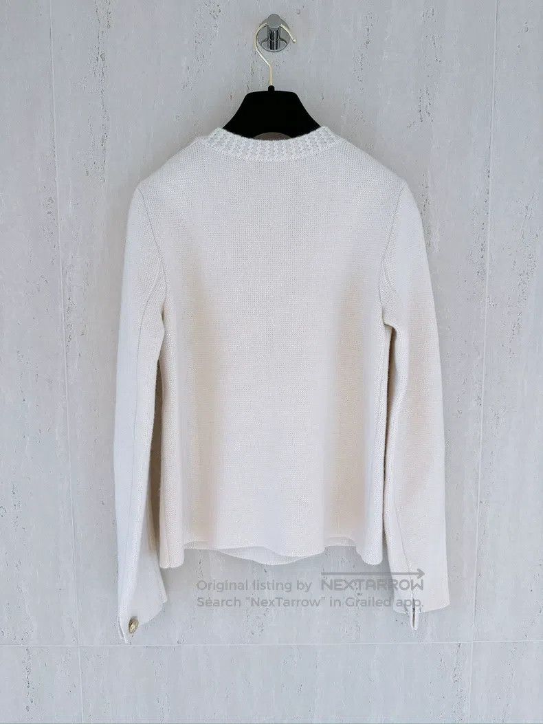 Chanel Chanel 20K Equestrian Series White Cashmere Sweater Size XXS / US 00 / IT 34 - 2 Thumbnail