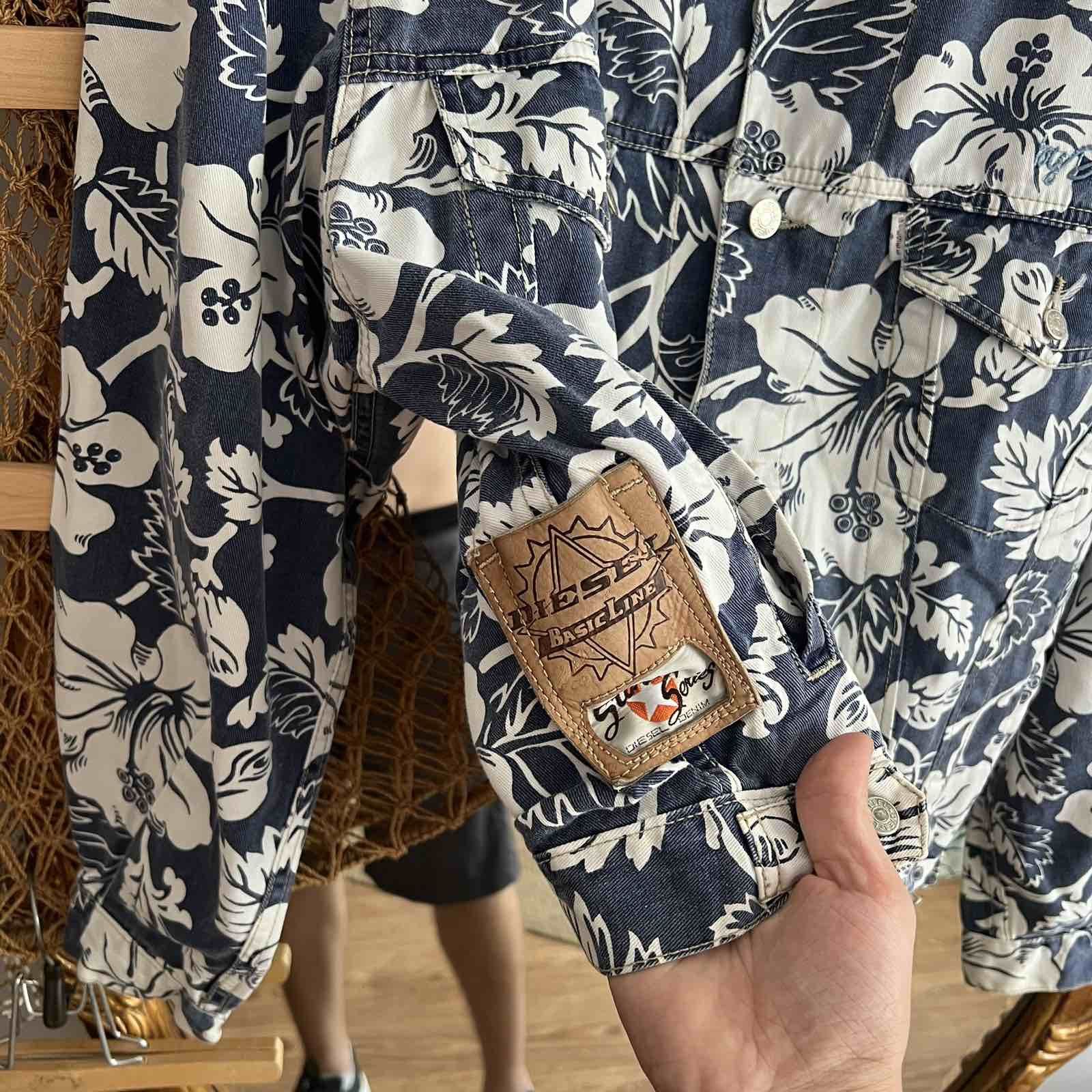 Diesel × Vintage Rare Diesel Y2K Vintage Hawaiian Denim Jacket 90s Size US M / EU 48-50 / 2 - 7 Thumbnail