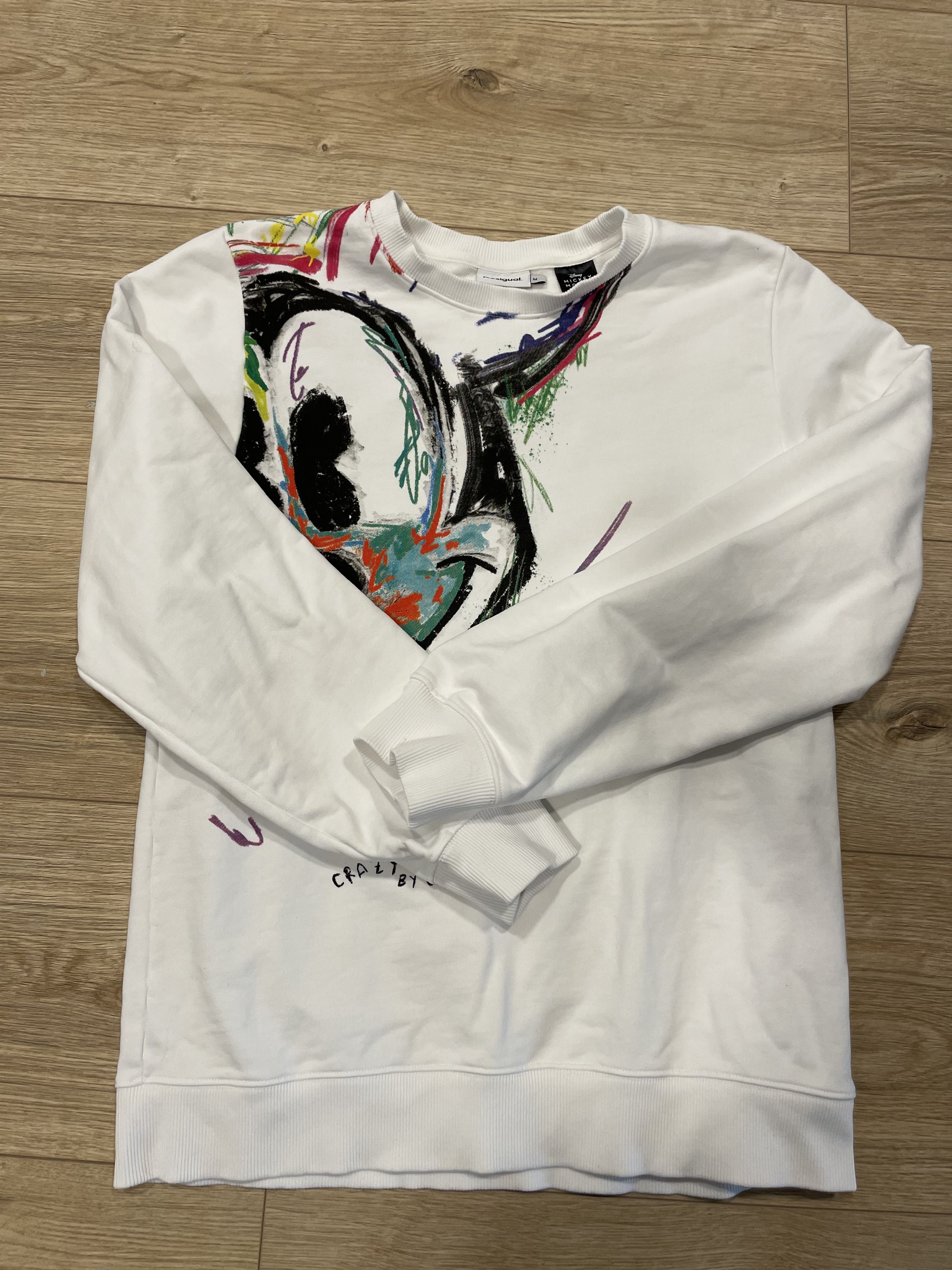 Desigual Desigual Arty Mickey Mouse Sweatshirt "Raw" Size M / US 6-8 / IT 42-44 - 2 Thumbnail