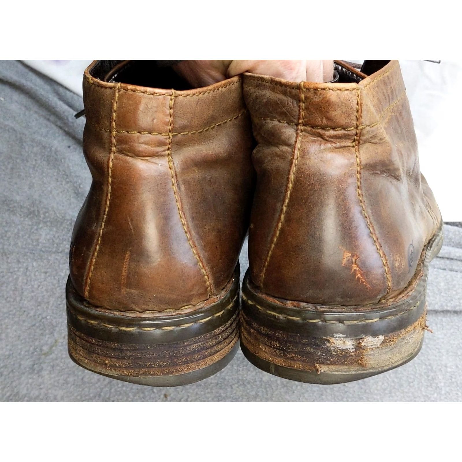 Born Born M9131 Chukka Boots Mens 10.5 Brown Leather Lace Up Ankle Casual Optional: Fall Mens Shoes Black/Brown Accessories? Size US 11 / EU 44 - 5 Thumbnail