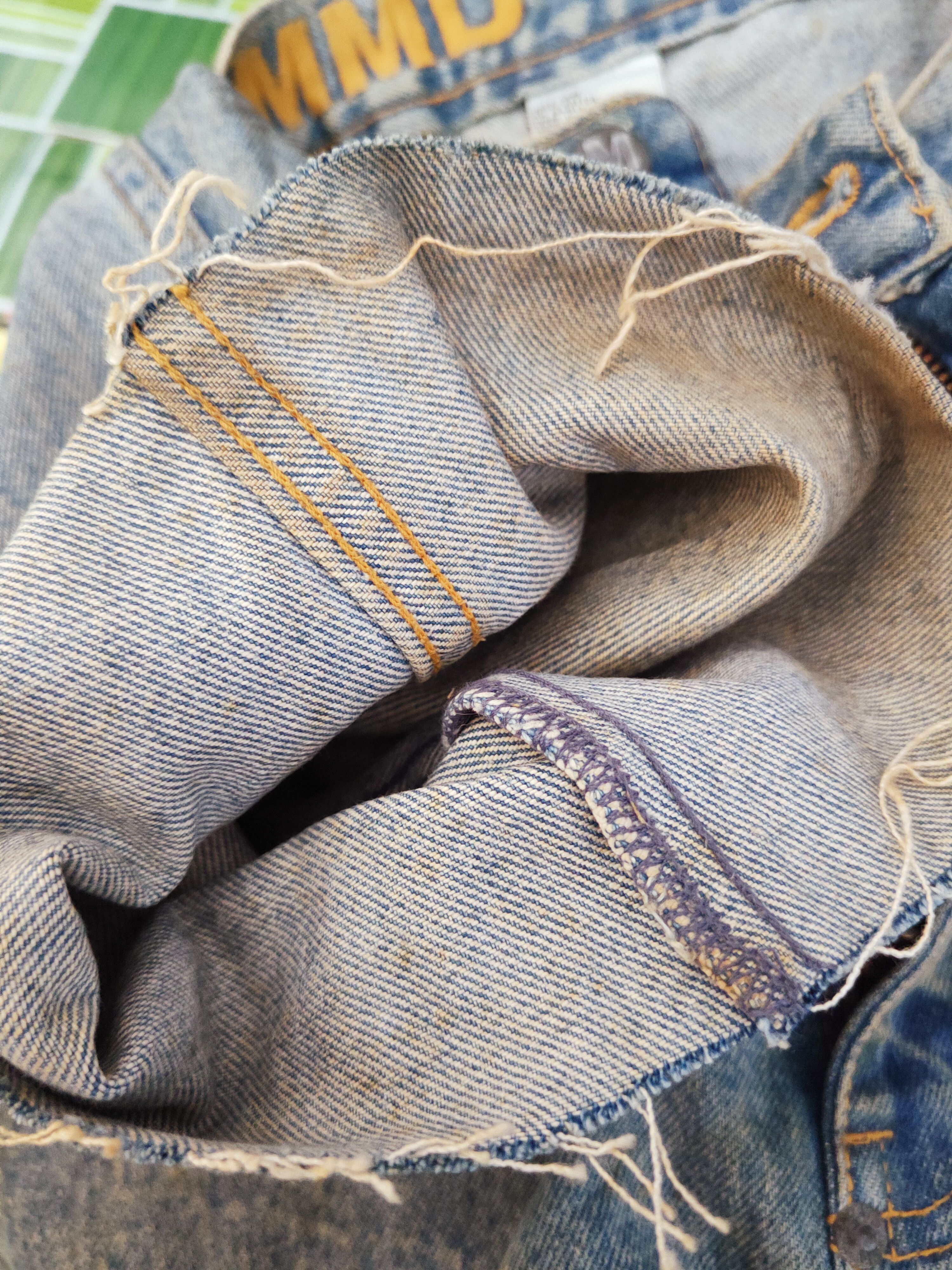 Japanese Brand × Vintage Super Rare Maurice Malone Blue Distressed Ripped Jeans Size US 37 - 14 Thumbnail