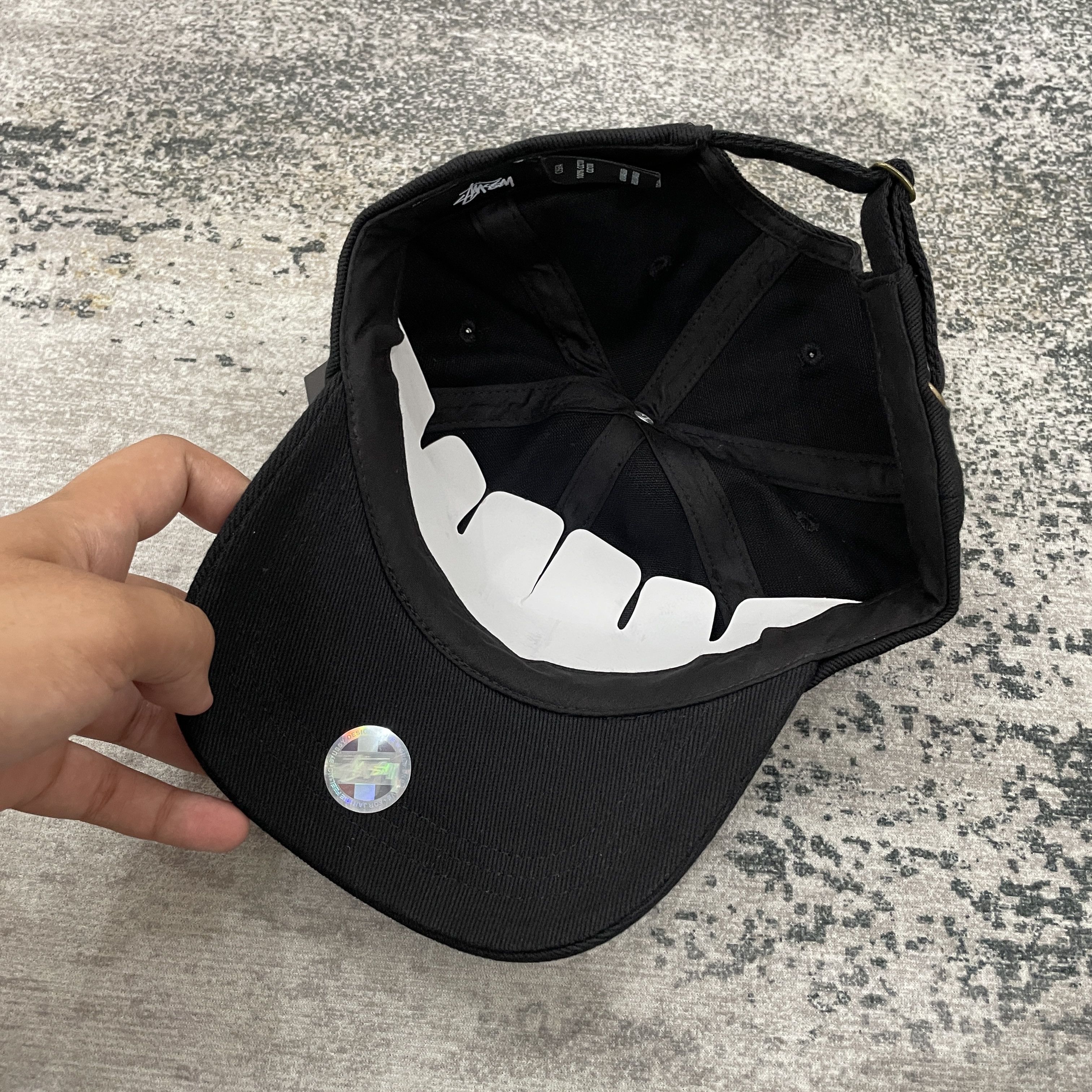 Stussy Stussy Big Logo Cap Black Size ONE SIZE - 6 Thumbnail