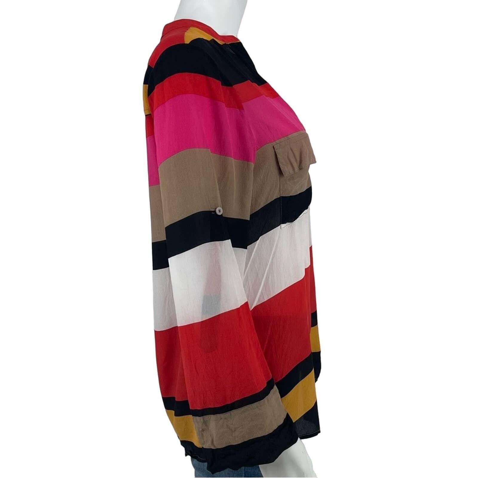 Anthropologie Anthropologie Maeve Small Button Up Multicolored Striped Size S / US 4 / IT 40 - 3 Thumbnail