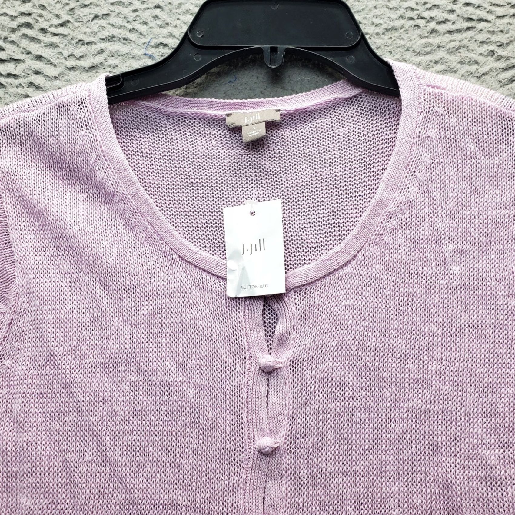 J. Jill J. Jill Knit Cardigan Top Womens Small Purple Classic Short Sleeve Button Front Size S / US 4 / IT 40 - 5 Thumbnail