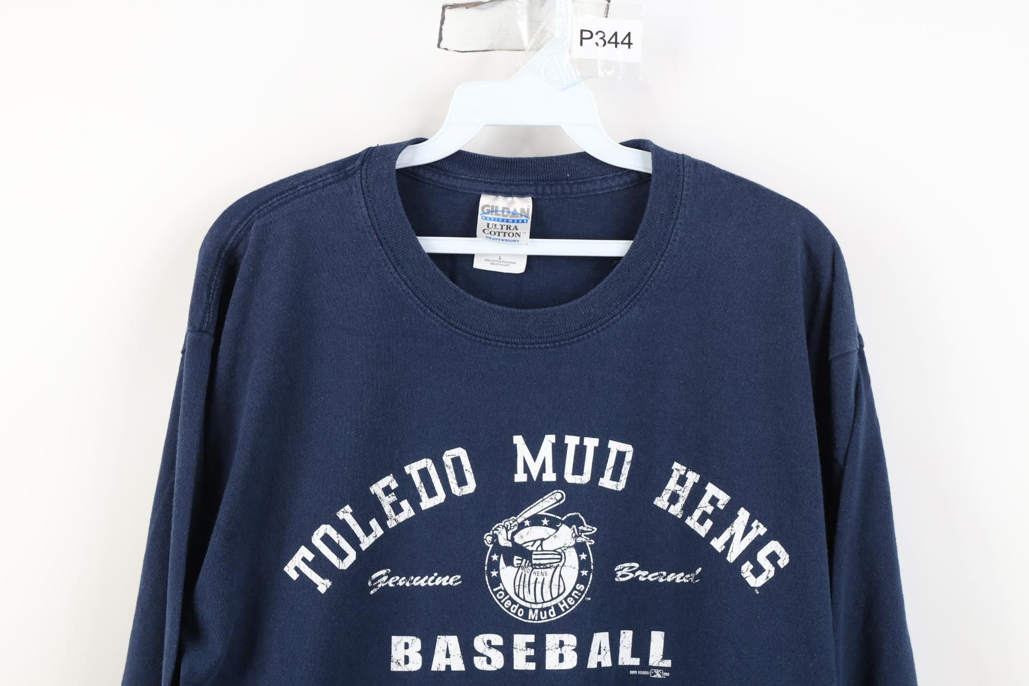 Vintage Vintage Y2K 2005 Toledo Mud Hens Baseball T-Shirt Blue Size US L / EU 52-54 / 3 - 2 Thumbnail