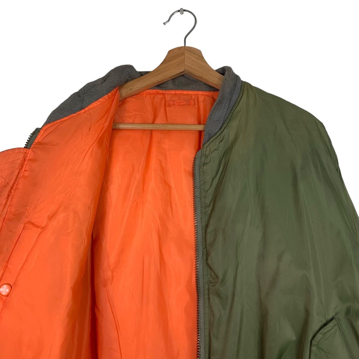 Reversible MA1 Flight Jacket Bomber Jacket #0150-C8