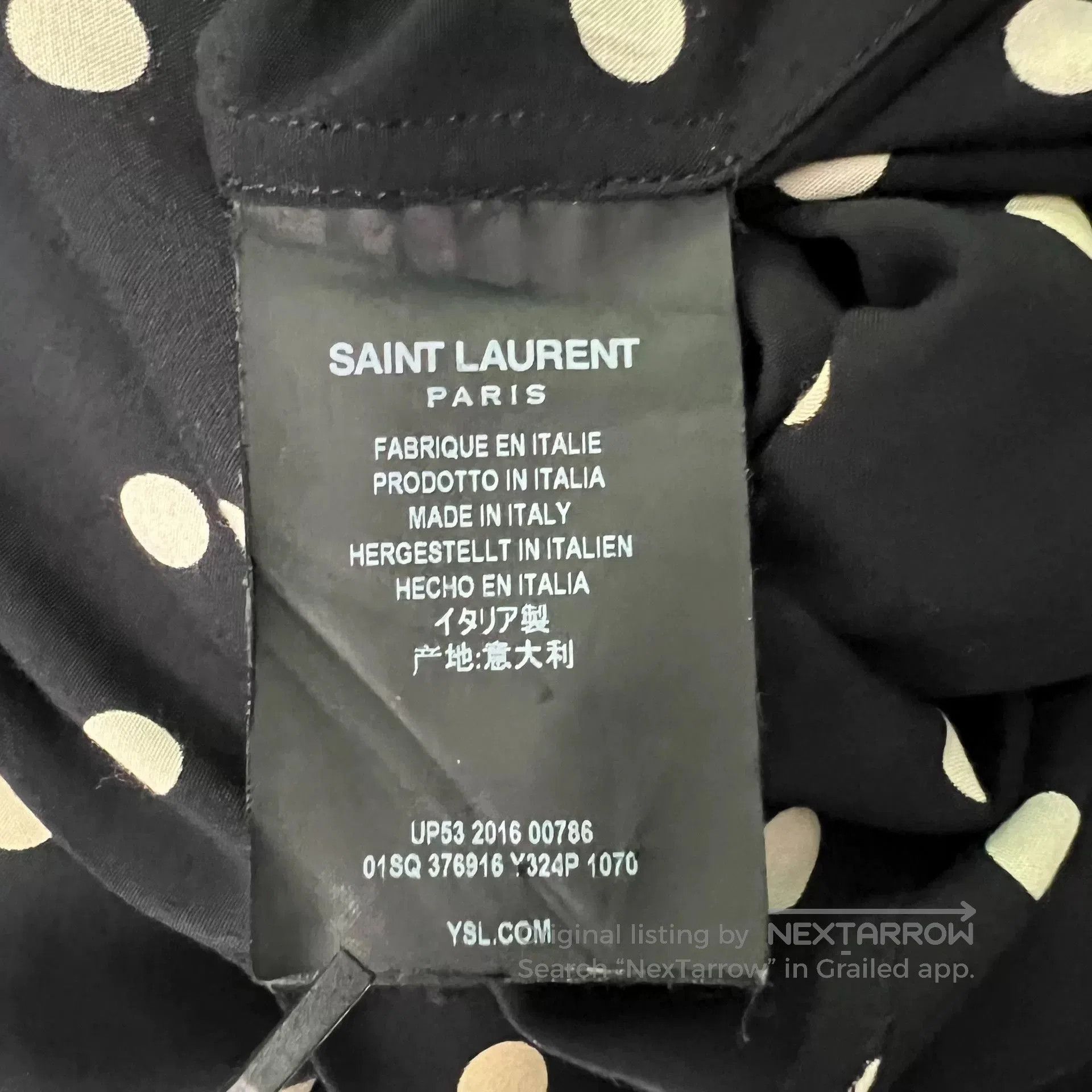 Saint Laurent Paris Saint Laurent Polka Dot Shirt for Men. Size US M / EU 48-50 / 2 - 4 Thumbnail