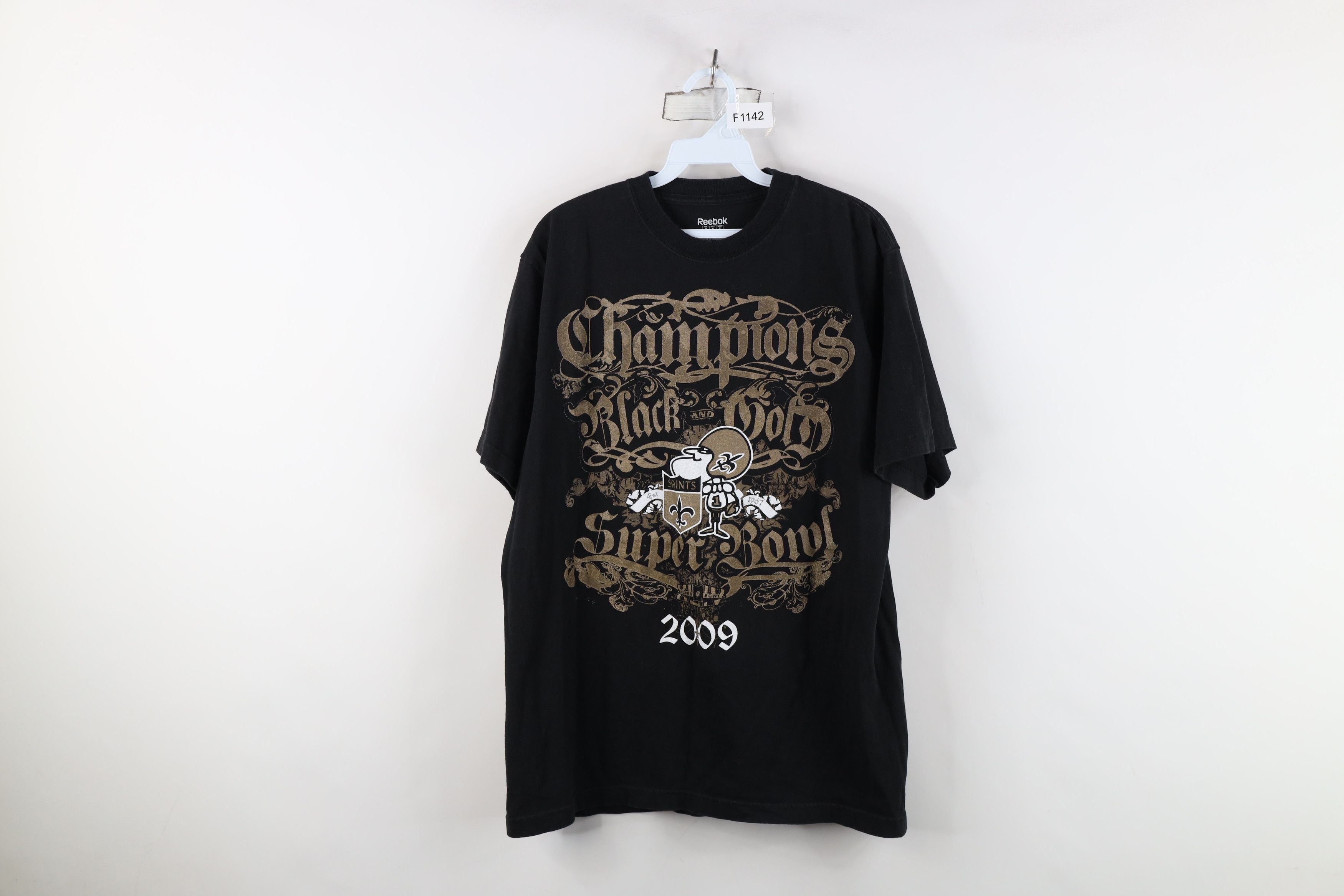 Vintage Y2K 2009 Reebok Bowl XLIV New Orleans Saints T-Shirt