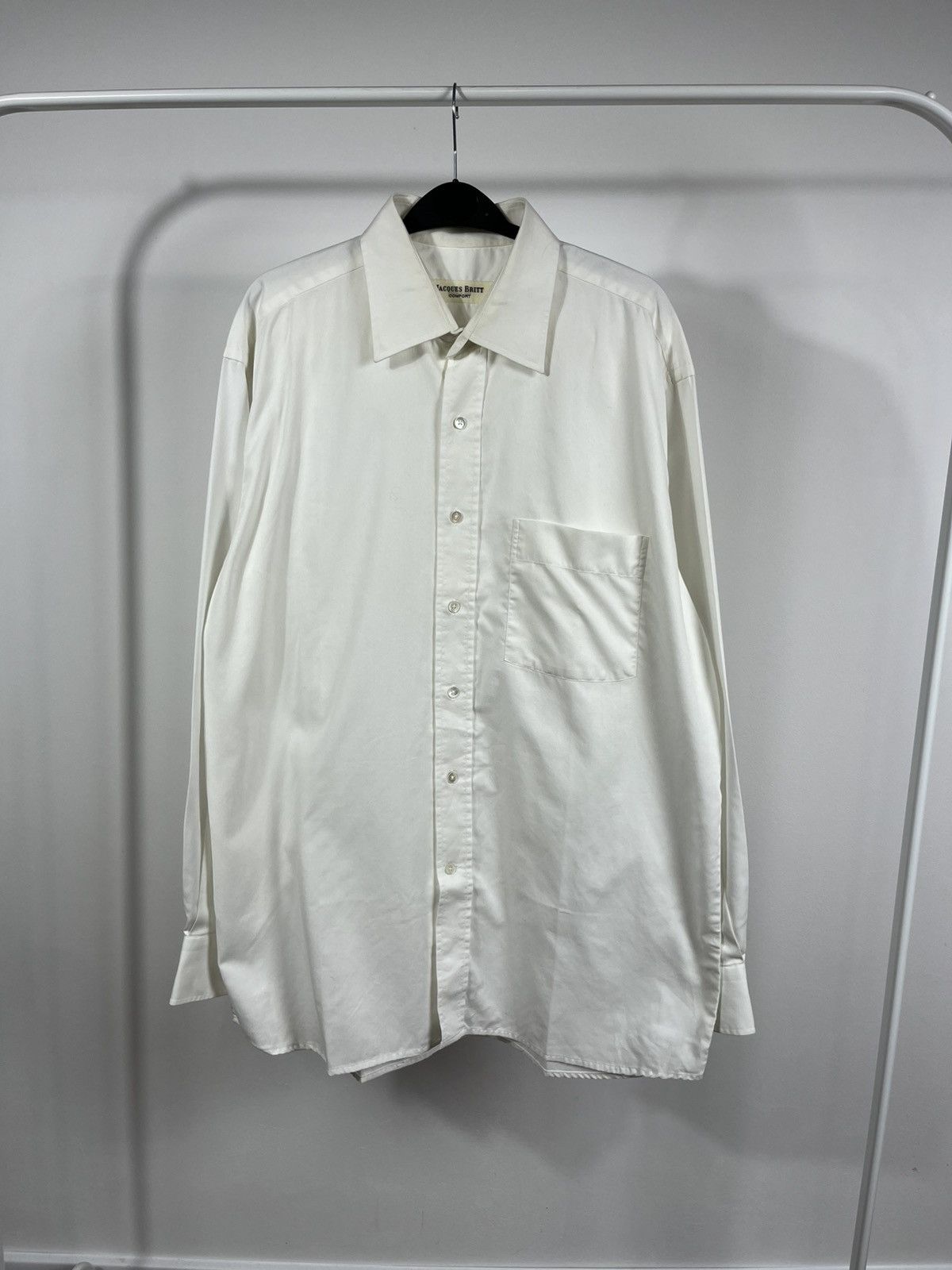 Other Jacques Britt Comfort White Cotton Dress Shirt Size 42 Size US L / EU 52-54 / 3 - 1 Thumbnail