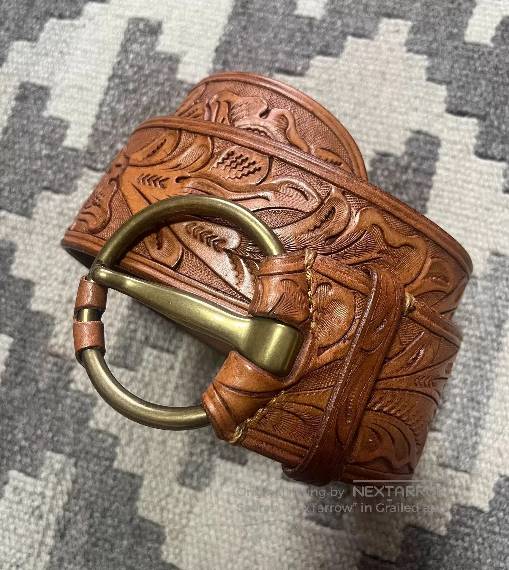 RRL Ralph Lauren Ralph Lauren Handcrafted Embossed Belt. Size ONE SIZE - 1 Thumbnail