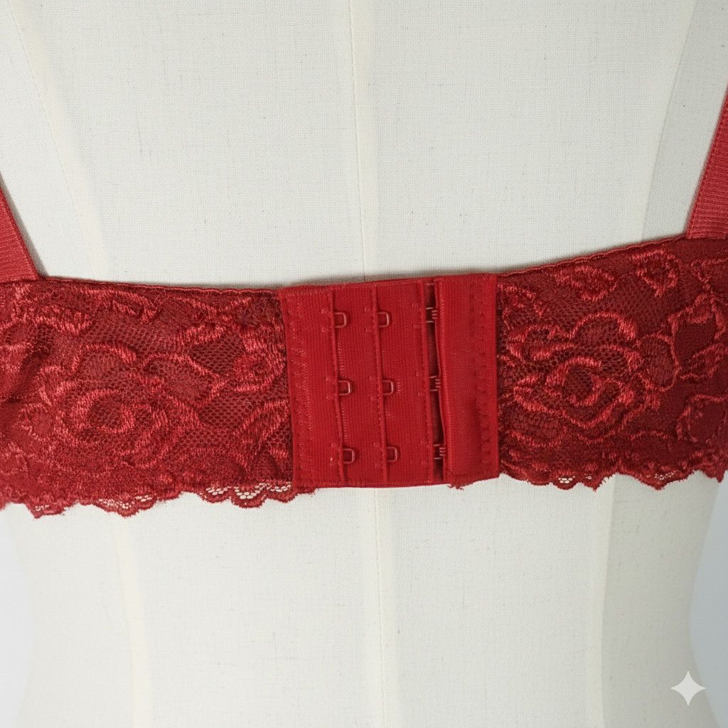 Other French Affair 40D FA Push Up Bra Burgundy Floral Lace Molded Size ONE SIZE - 6 Thumbnail