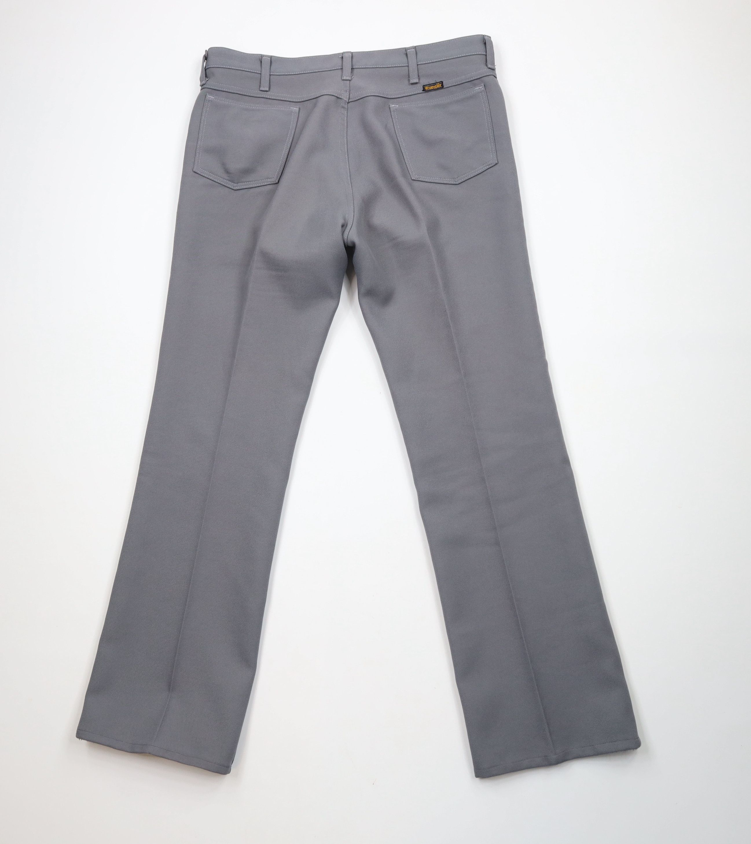 Vintage × Wrangler Vintage 70s Wrangler Flared Wide Leg Chino Pants Gray USA Size US 36 / EU 52 - 9 Thumbnail