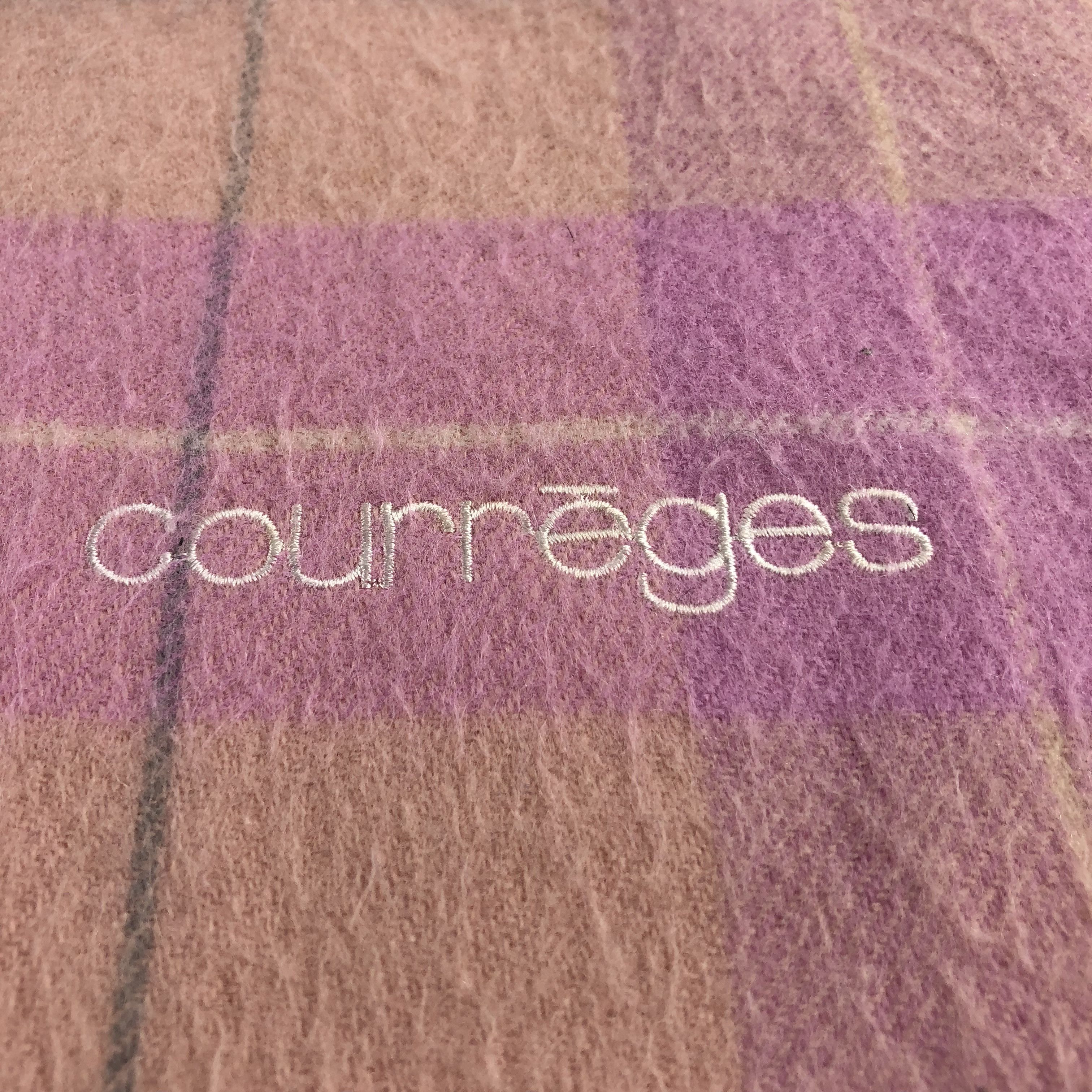 Courreges Courreges Tartan Wool Scarf Muffler V890 Size ONE SIZE - 4 Thumbnail