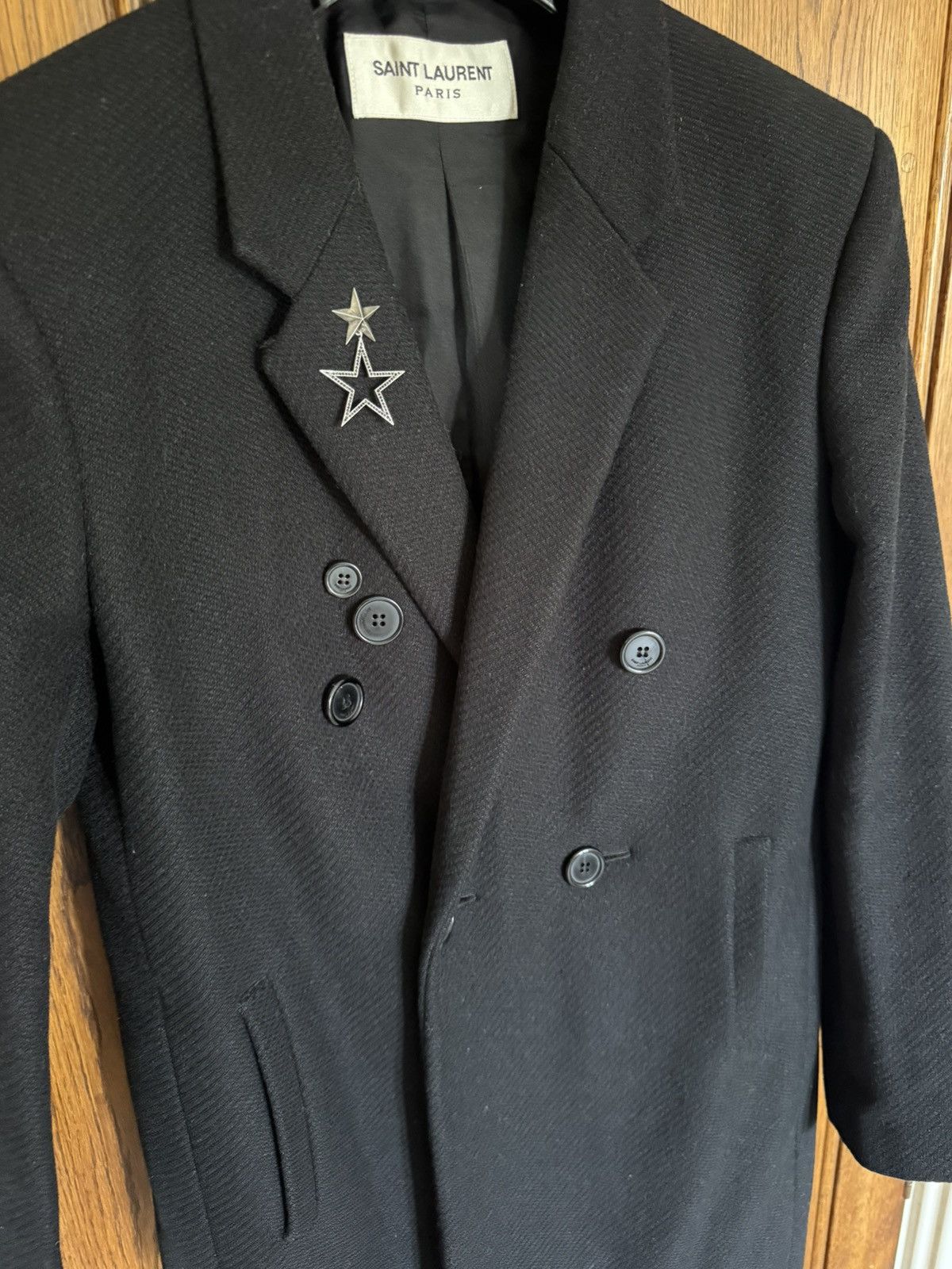 Saint Laurent Paris FW17 Saint Laurent Chesterfield black wool jacket coat Size US XS / EU 42 / 0 - 12 Thumbnail