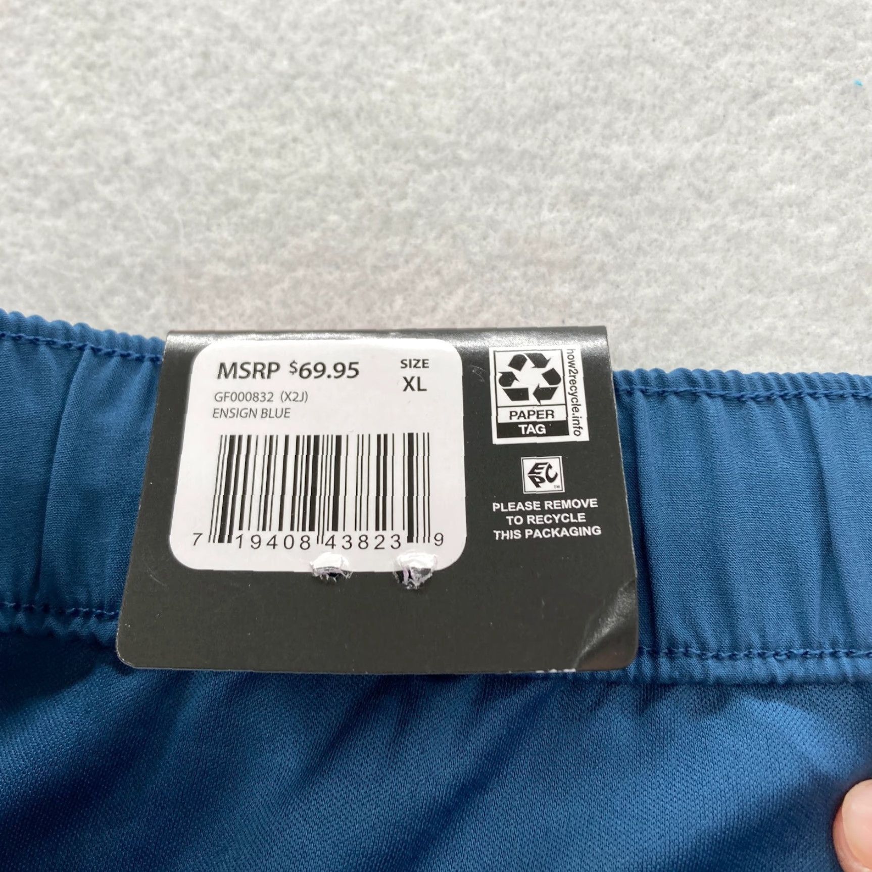 Gap Gap Fit Joggers Mens XL Blue Stretch Woven Fabric Drawstring Tapered Pants Size US 36 / EU 52 - 7 Thumbnail