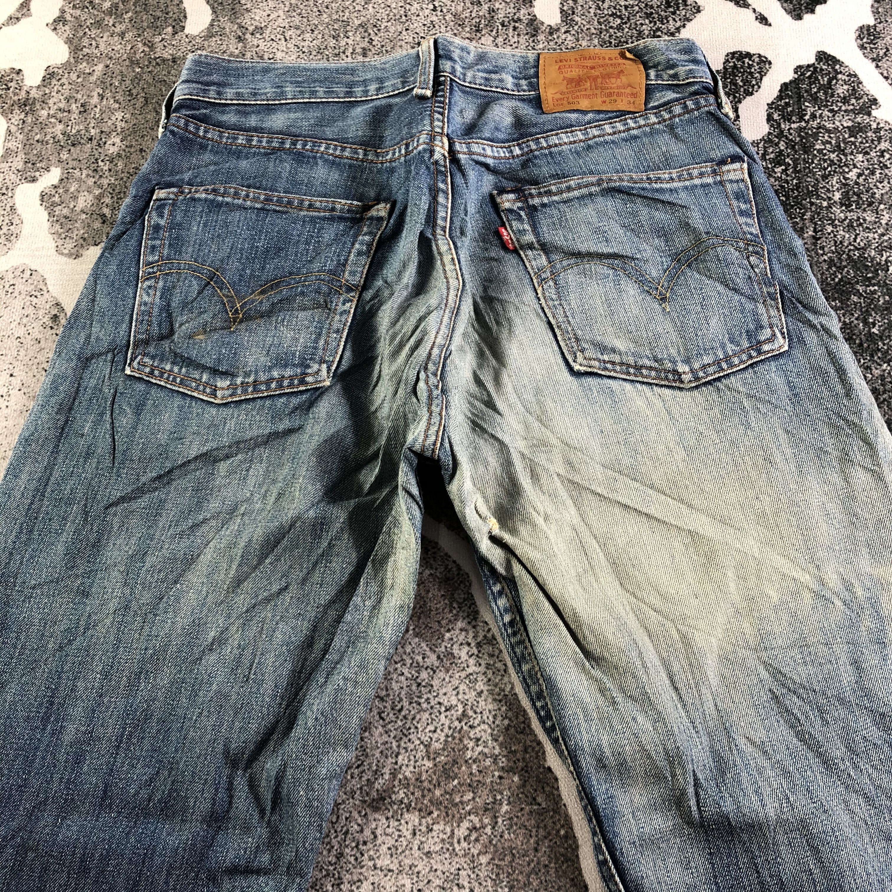 Levi's Vintage Levis 503 Jeans Faded Blue Denim KJ3118 Size US 29 - 4 Thumbnail