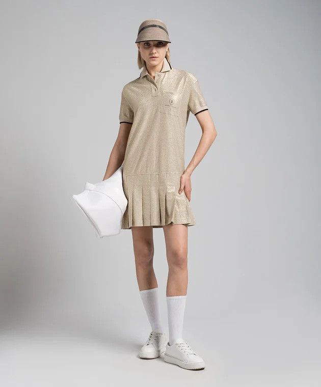 Brunello Cucinelli o1w1db10825 Dress in Golden Size M / US 6-8 / IT 42-44 - 2 Thumbnail