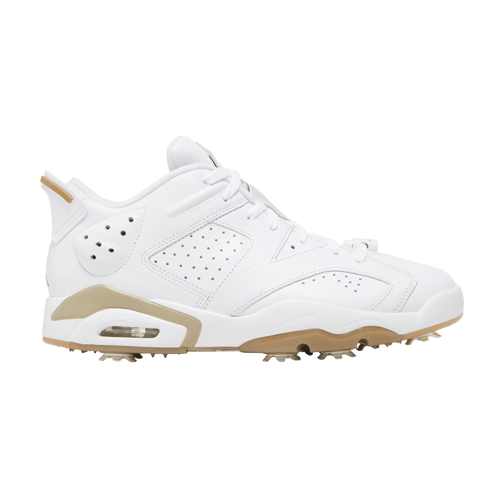 image of Air Jordan 6 Retro Low Golf White Khaki Shoes, Men's (Size 14)