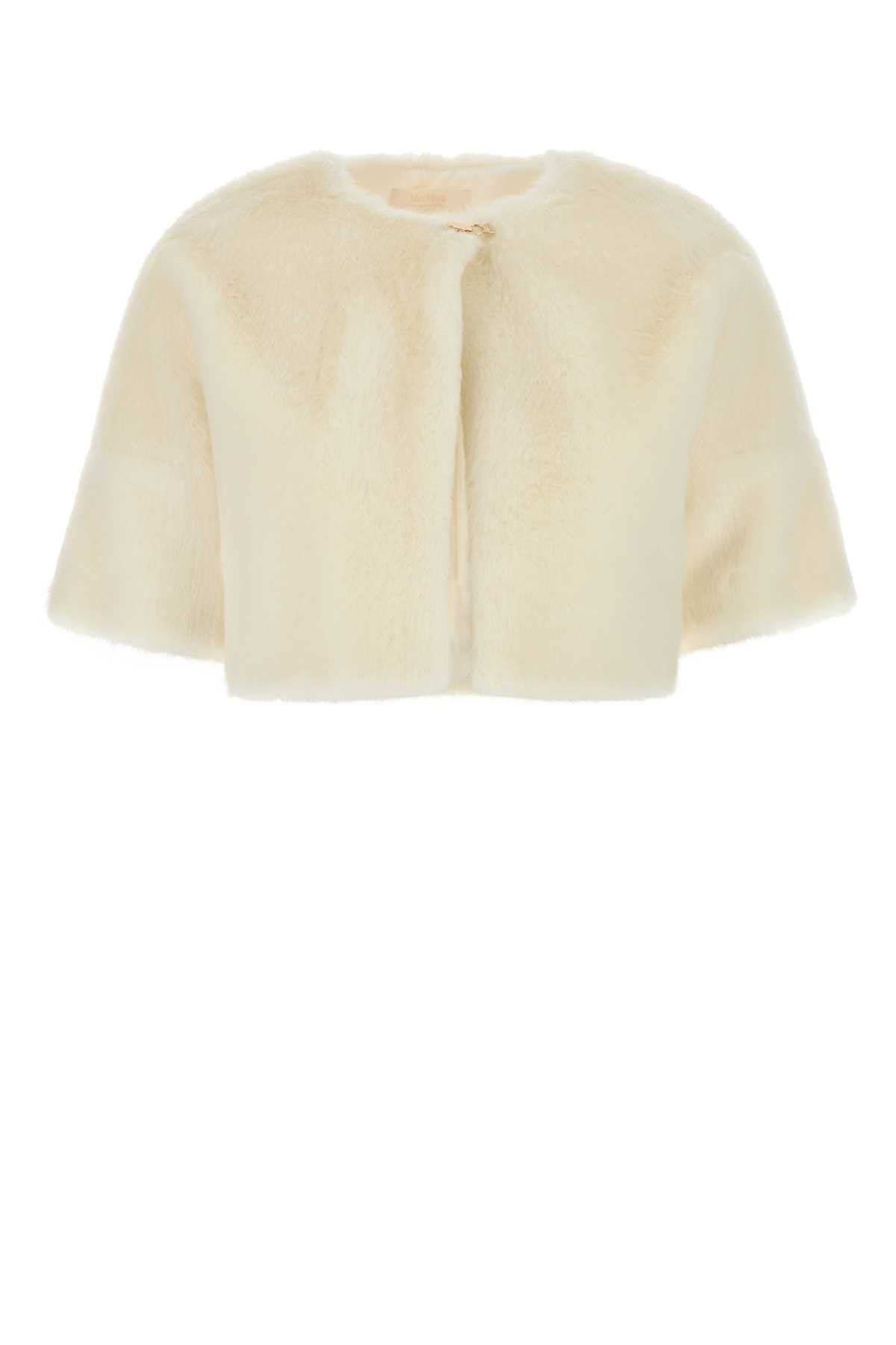 Max Mara White Globo Eco Fur Size XS / US 0-2 / IT 36-38 - 1 Thumbnail