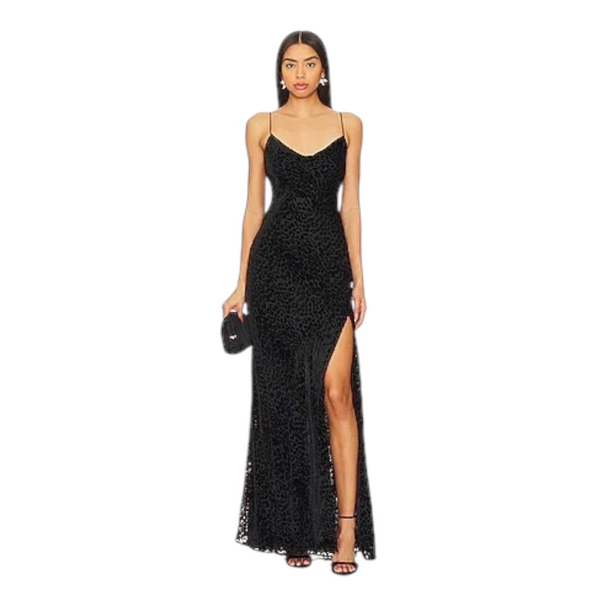NICHOLAS Velvet leopard slit gown Size M / US 6-8 / IT 42-44 - 3 Thumbnail