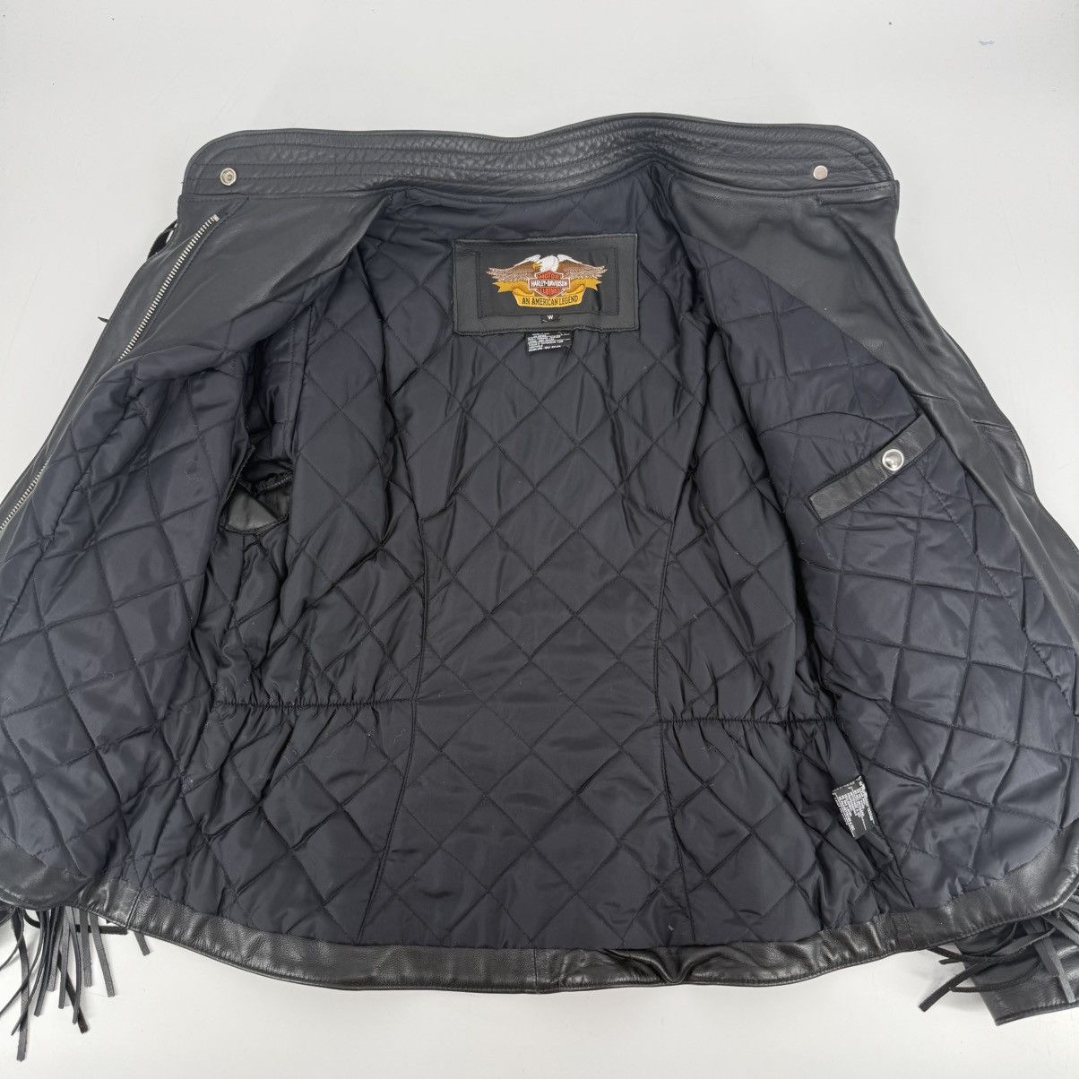 Harley Davidson Vintage Harley-Davidson Women Mirage Leather Fringe Jacket Size L / US 10 / IT 46 - 17 Thumbnail