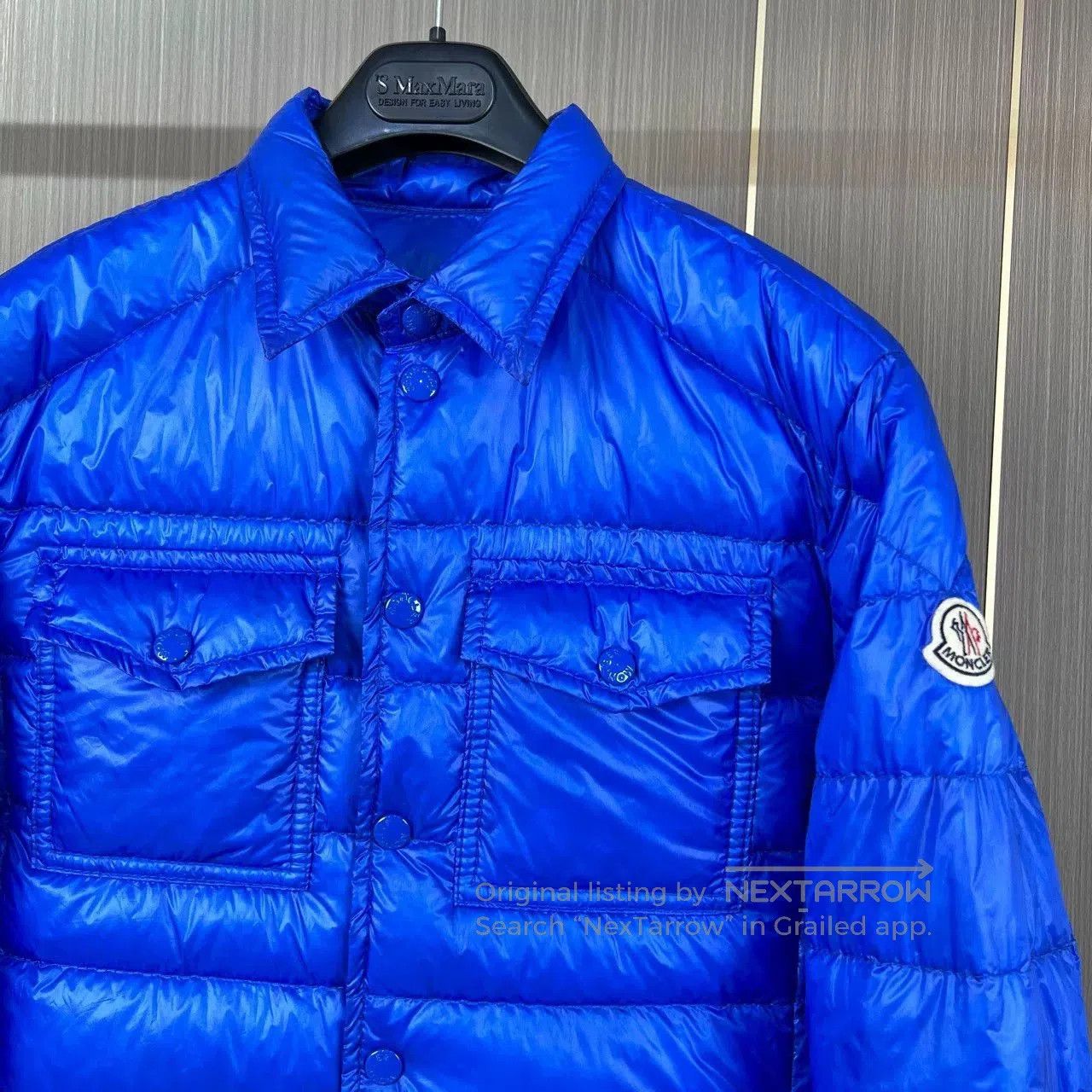 Moncler blue moncler down jacket with logo. Size US S / EU 44-46 / 1 - 3 Thumbnail